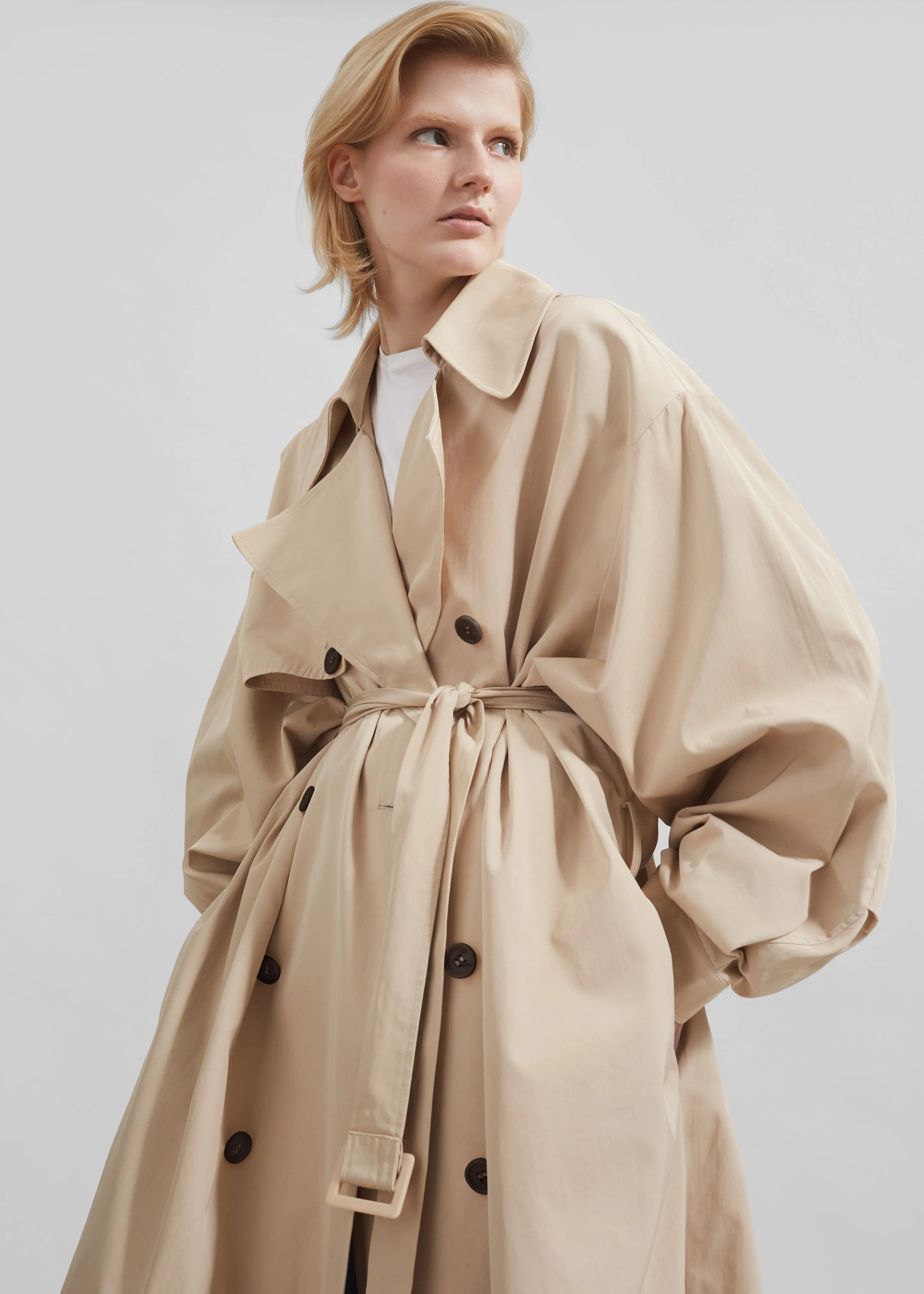 Mavis Oversized Trench - Light Beige sold by Frankie Shop product image thumbnail 3