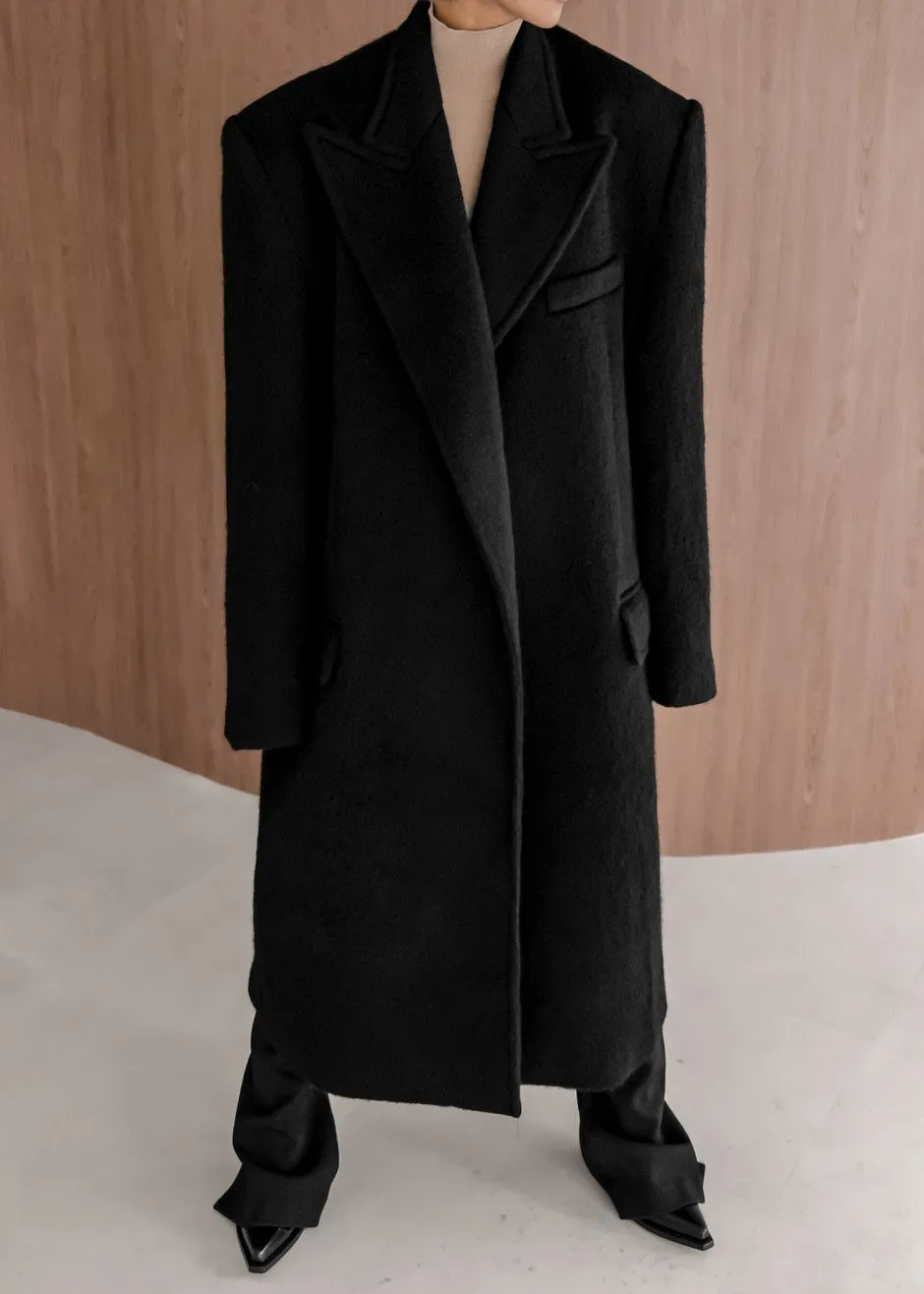 John Oversized Coat - Black sold by Frankie Shop