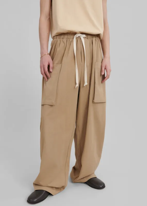 Lauri Drawstring Cargo Pants - Beige sold by Frankie Shop
