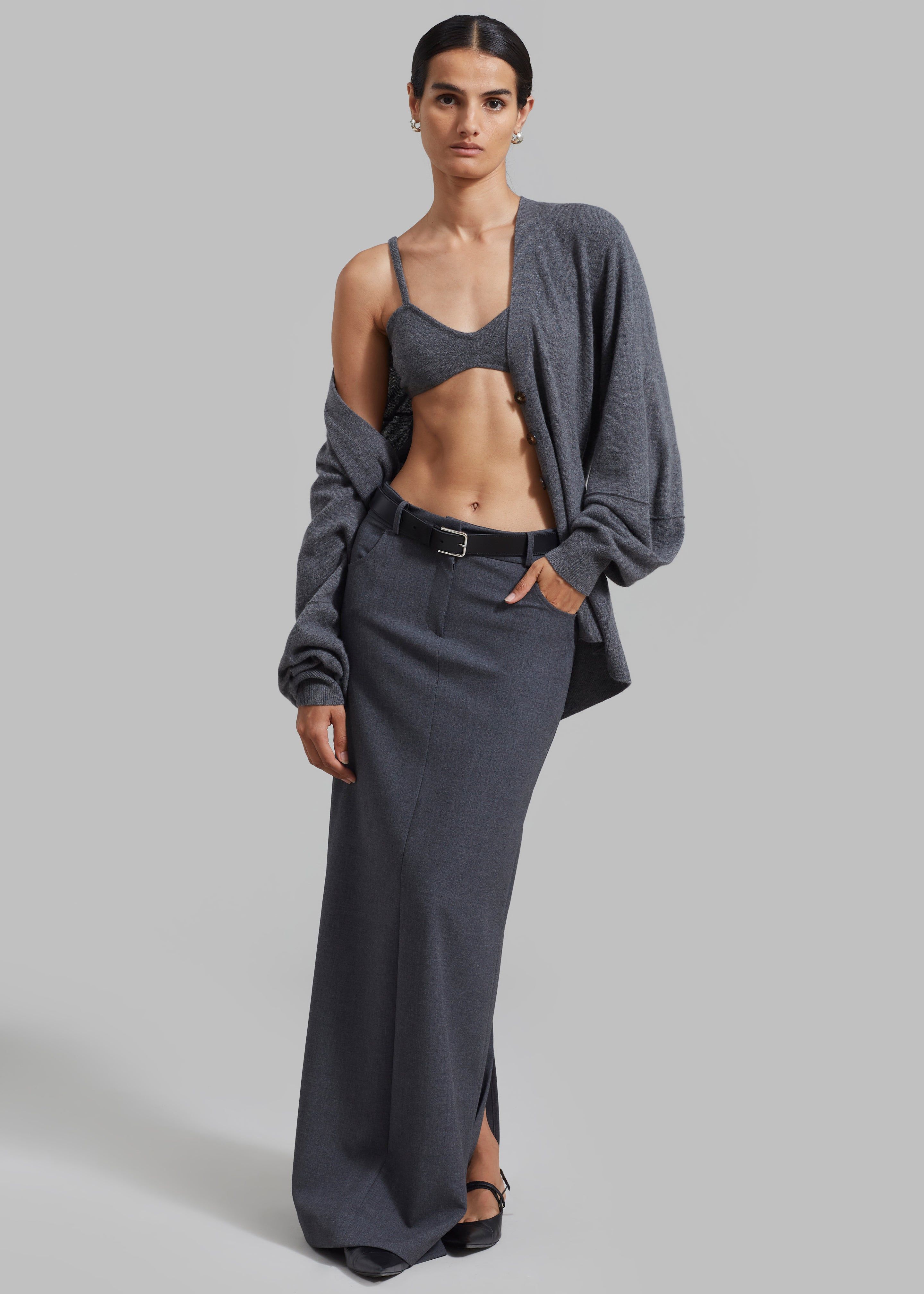 The Garment Como Sleeve Cardigan - Grey Melange sold by Frankie Shop product image thumbnail 3