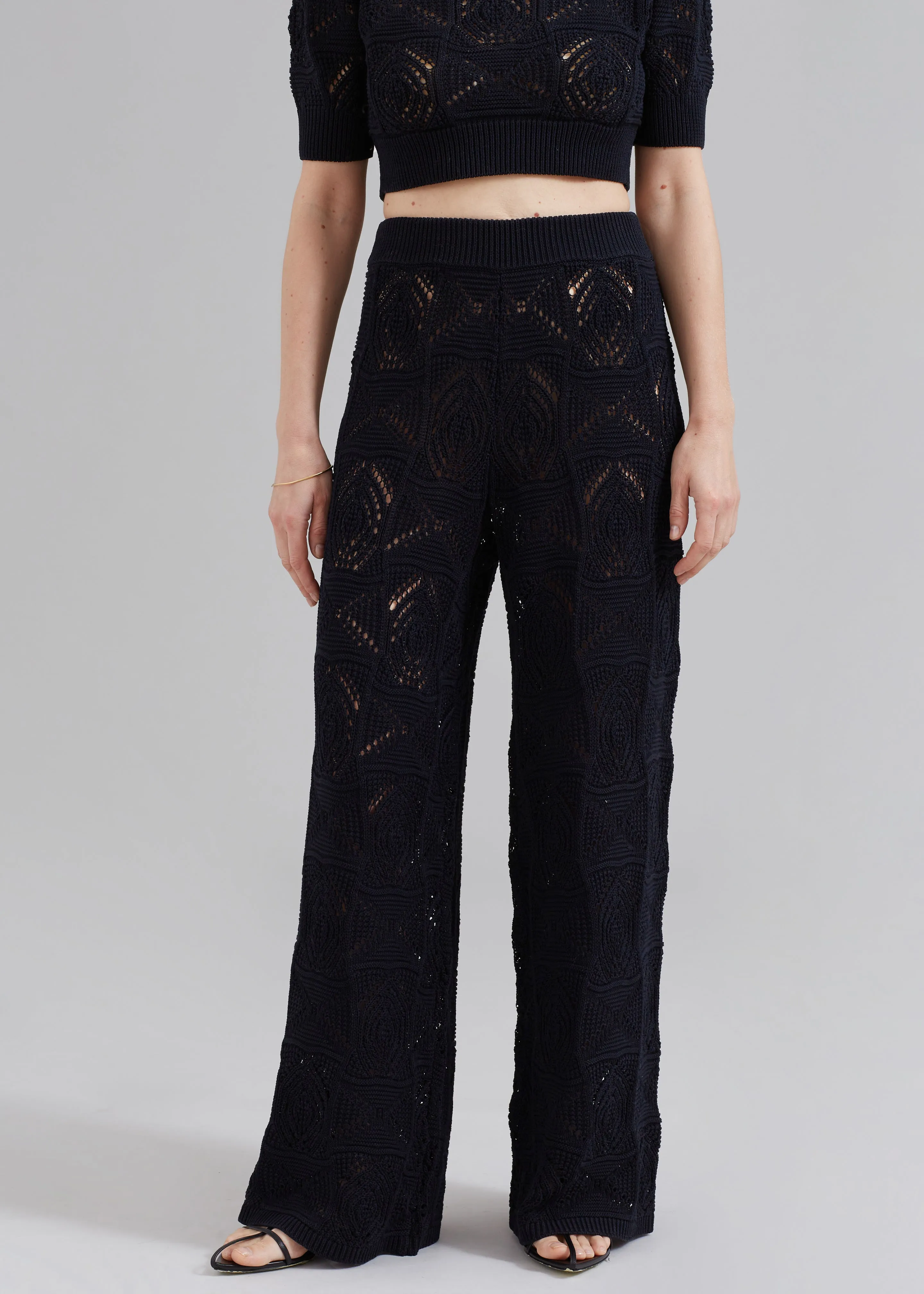 Loulou Studio Alma Crochet Pants - Black sold by Frankie Shop product image thumbnail 2