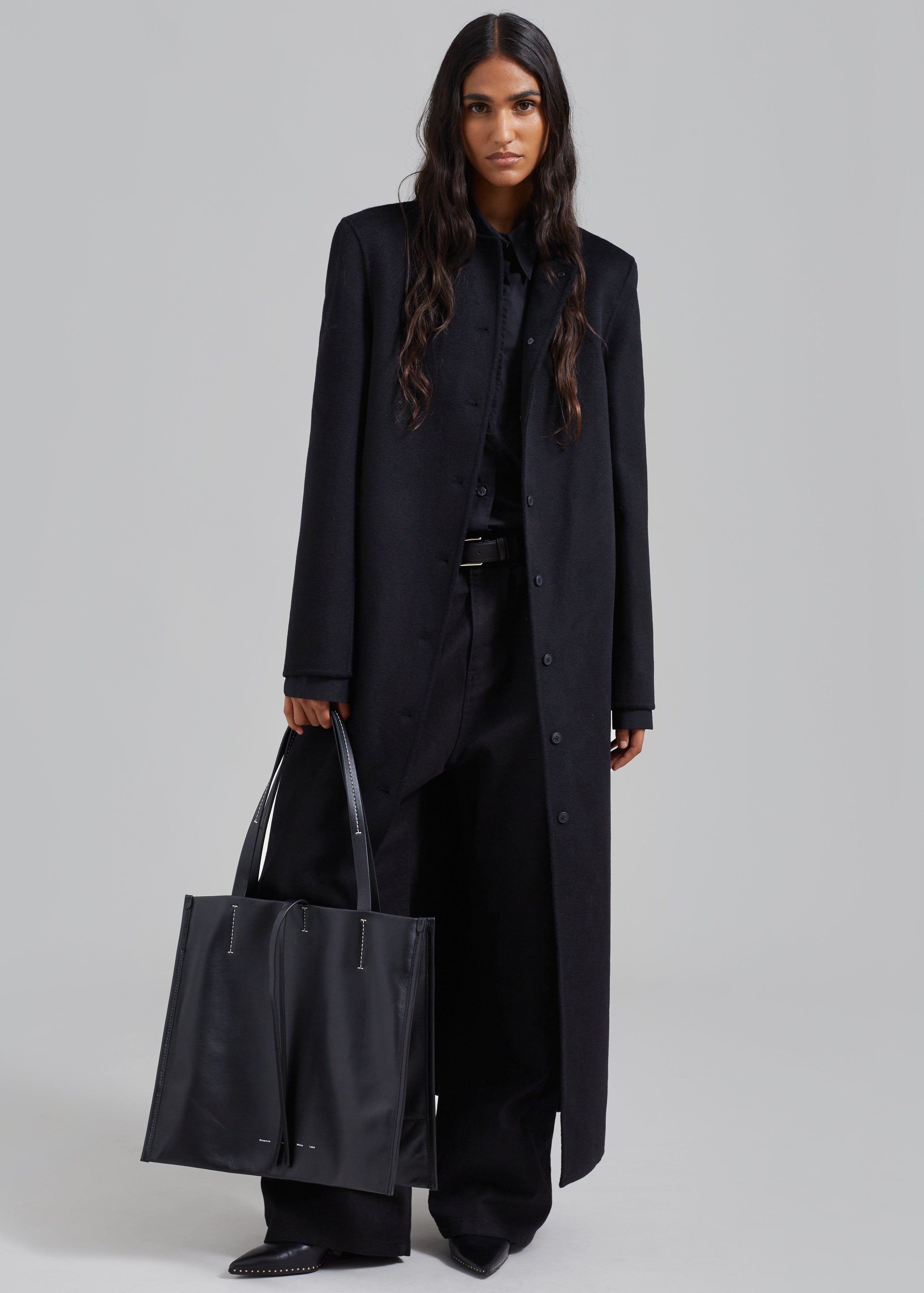 Loulou Studio Martil Long Coat - Black | Parallel