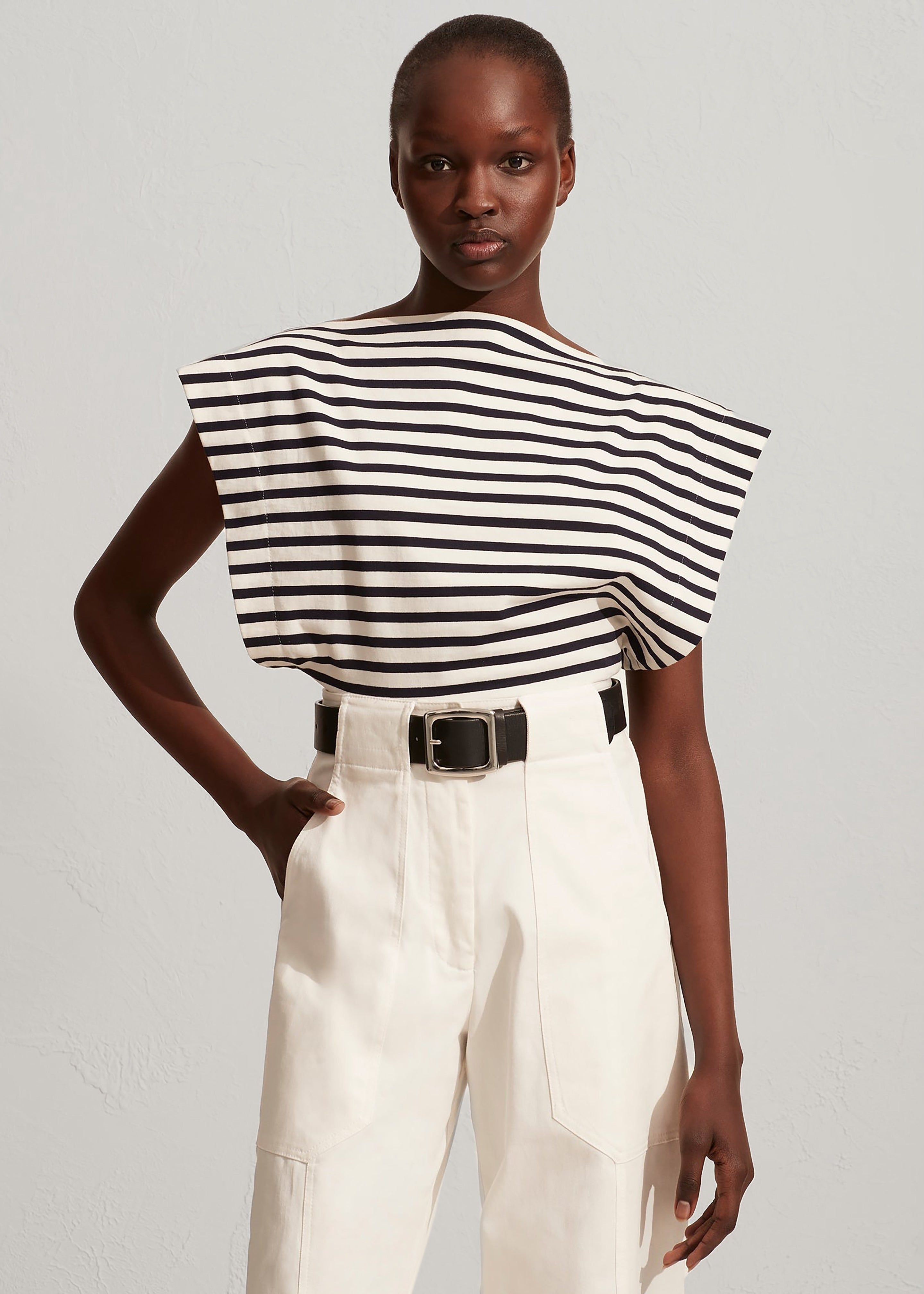 Matteau Boat Neck Tee - Navy/White sold by Frankie Shop product image thumbnail 3