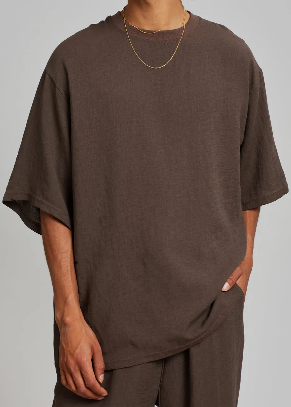 Brax Tee - Brown sold by Frankie Shop product image thumbnail 4