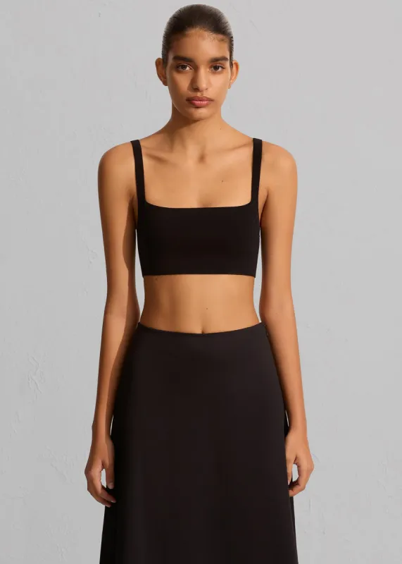 Matteau Square Knit Crop Tank - Black sold by Frankie Shop