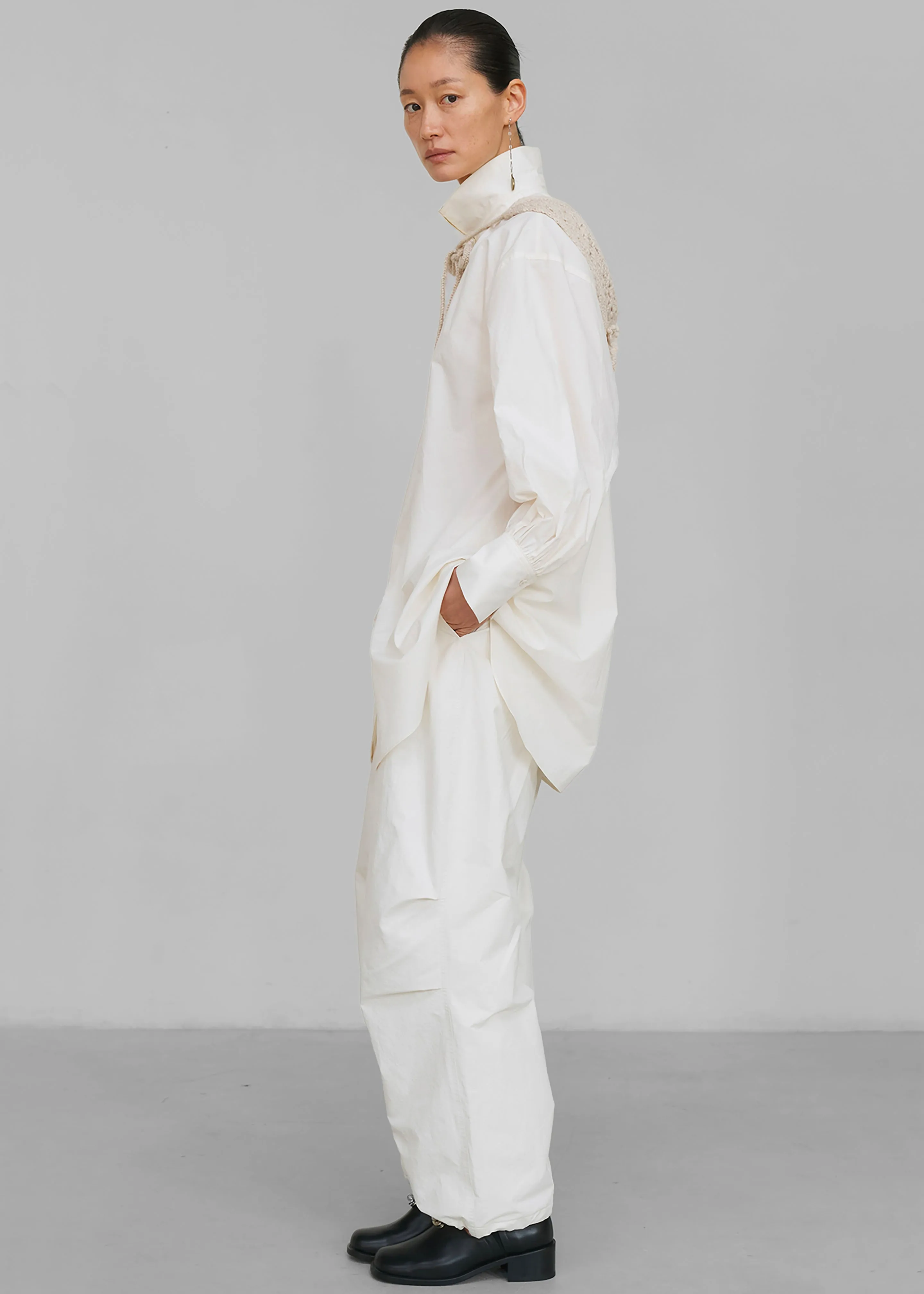 Amomento Cotton Fatigue Pants - Ecru sold by Frankie Shop product image thumbnail 3