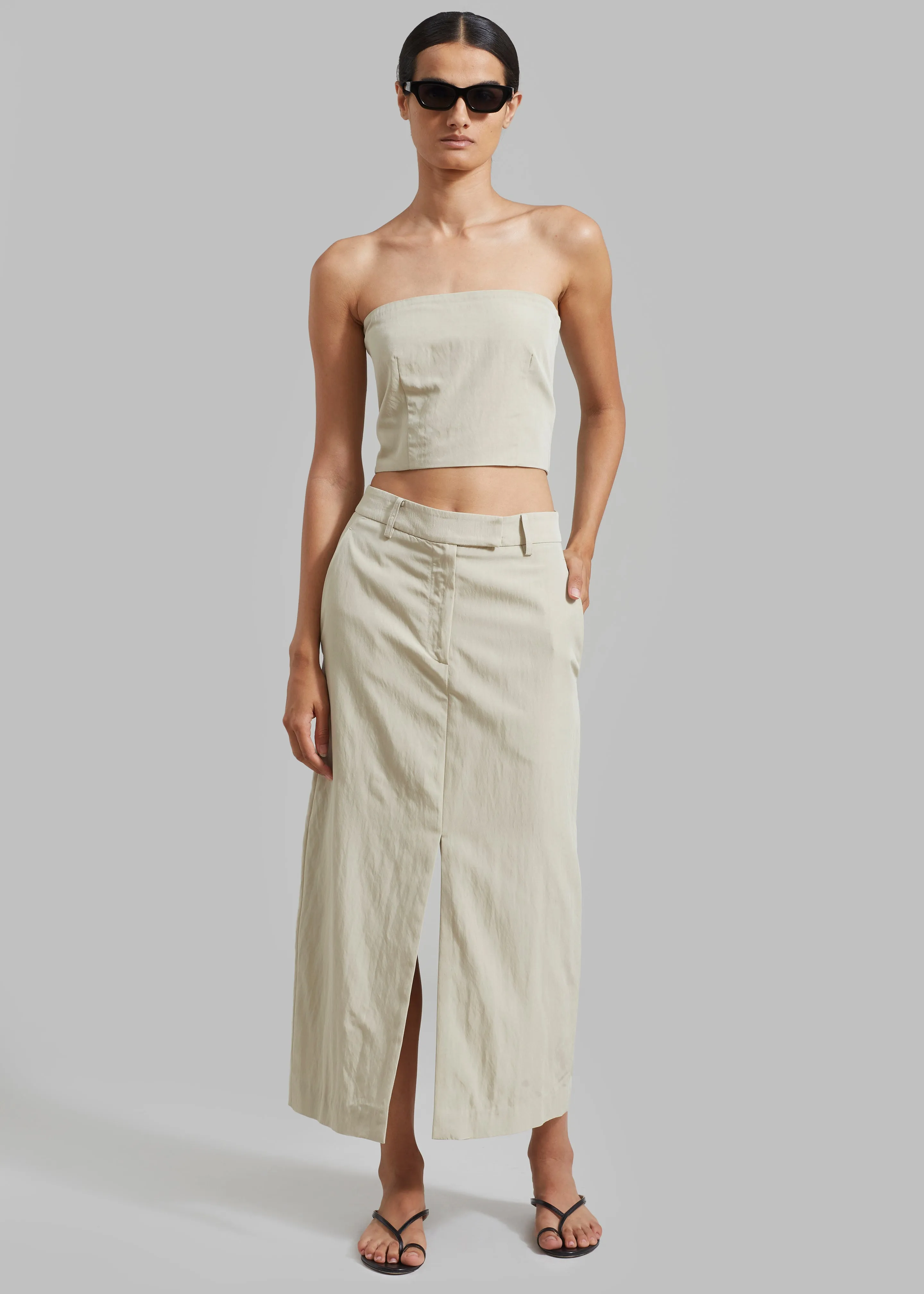 Anastasia Slit Midi Skirt - Sage sold by Frankie Shop product image thumbnail 4