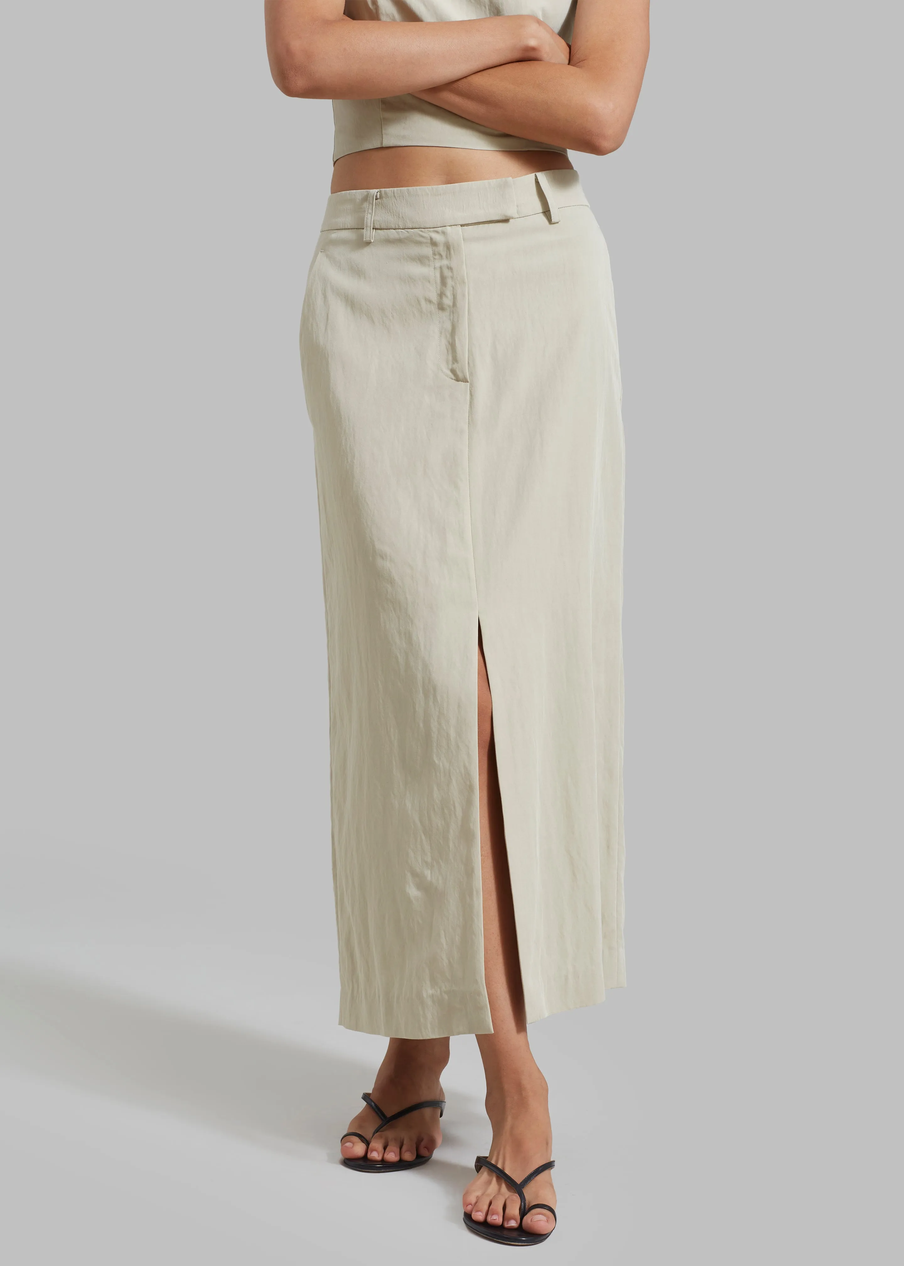 Anastasia Slit Midi Skirt - Sage sold by Frankie Shop product image thumbnail 2