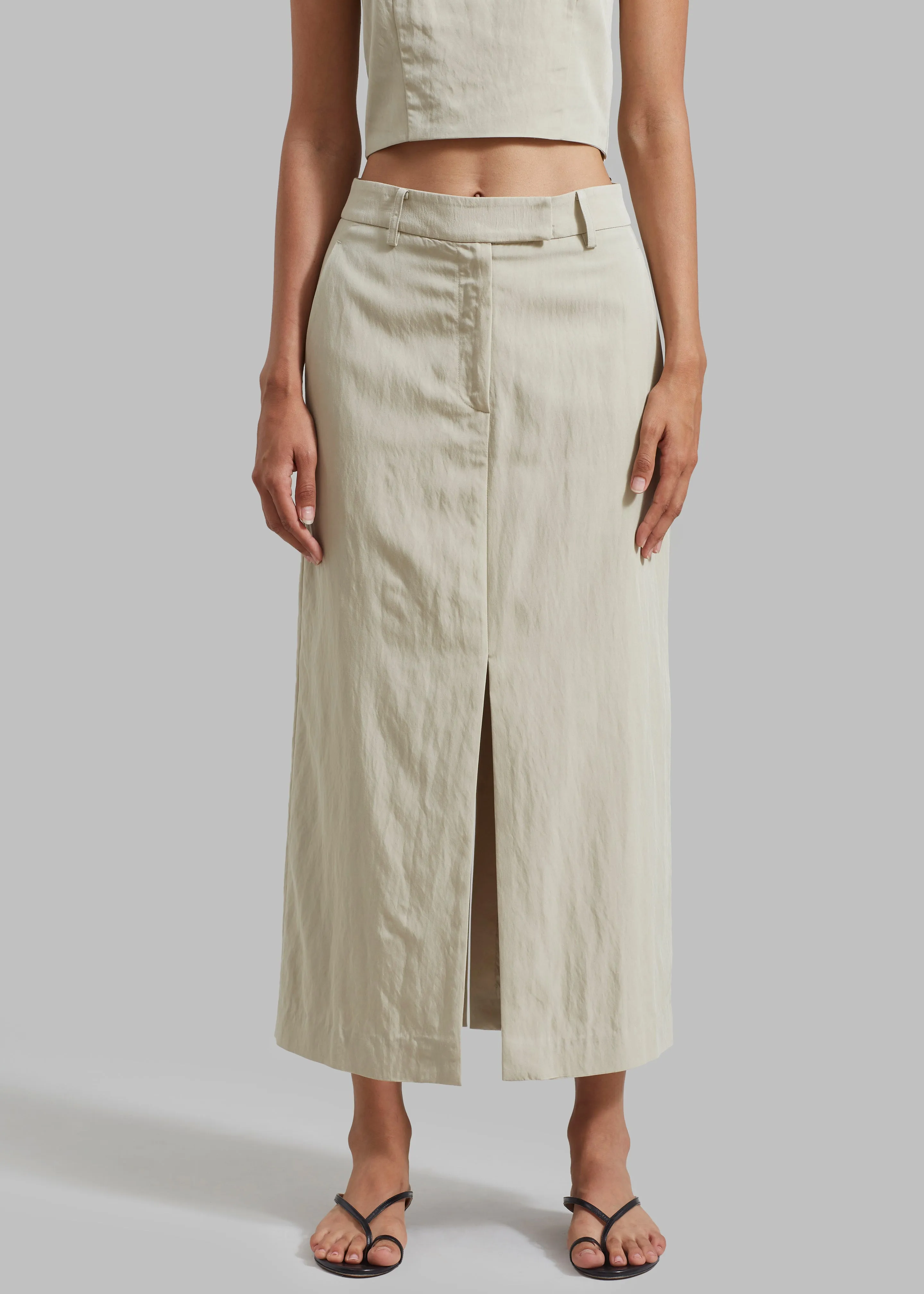 Anastasia Slit Midi Skirt - Sage sold by Frankie Shop product image thumbnail 5