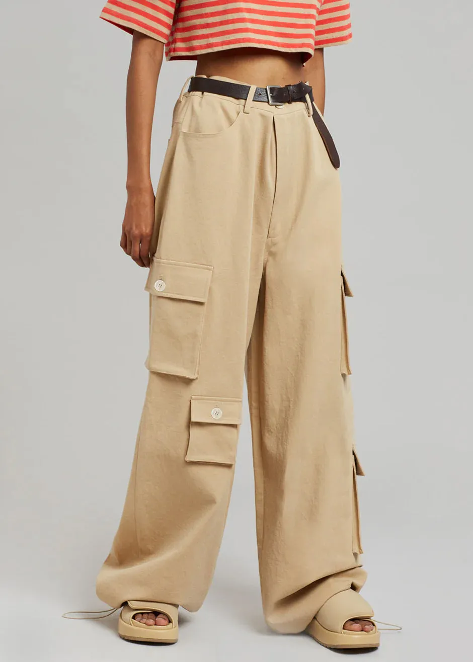 Hailey Oversized Cargo Pants - Tan sold by Frankie Shop product image thumbnail 2