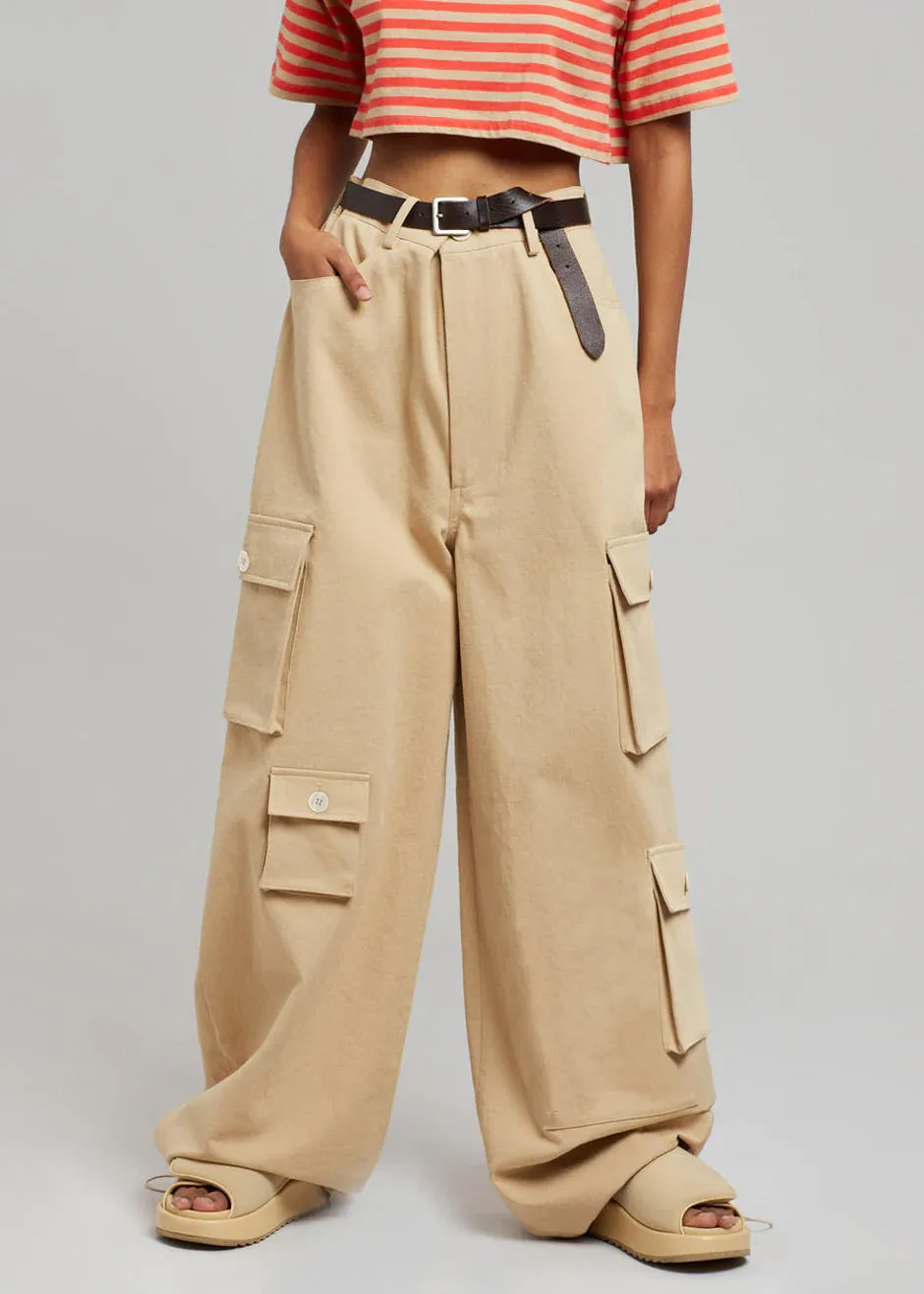 Hailey Oversized Cargo Pants - Tan sold by Frankie Shop product image thumbnail 5