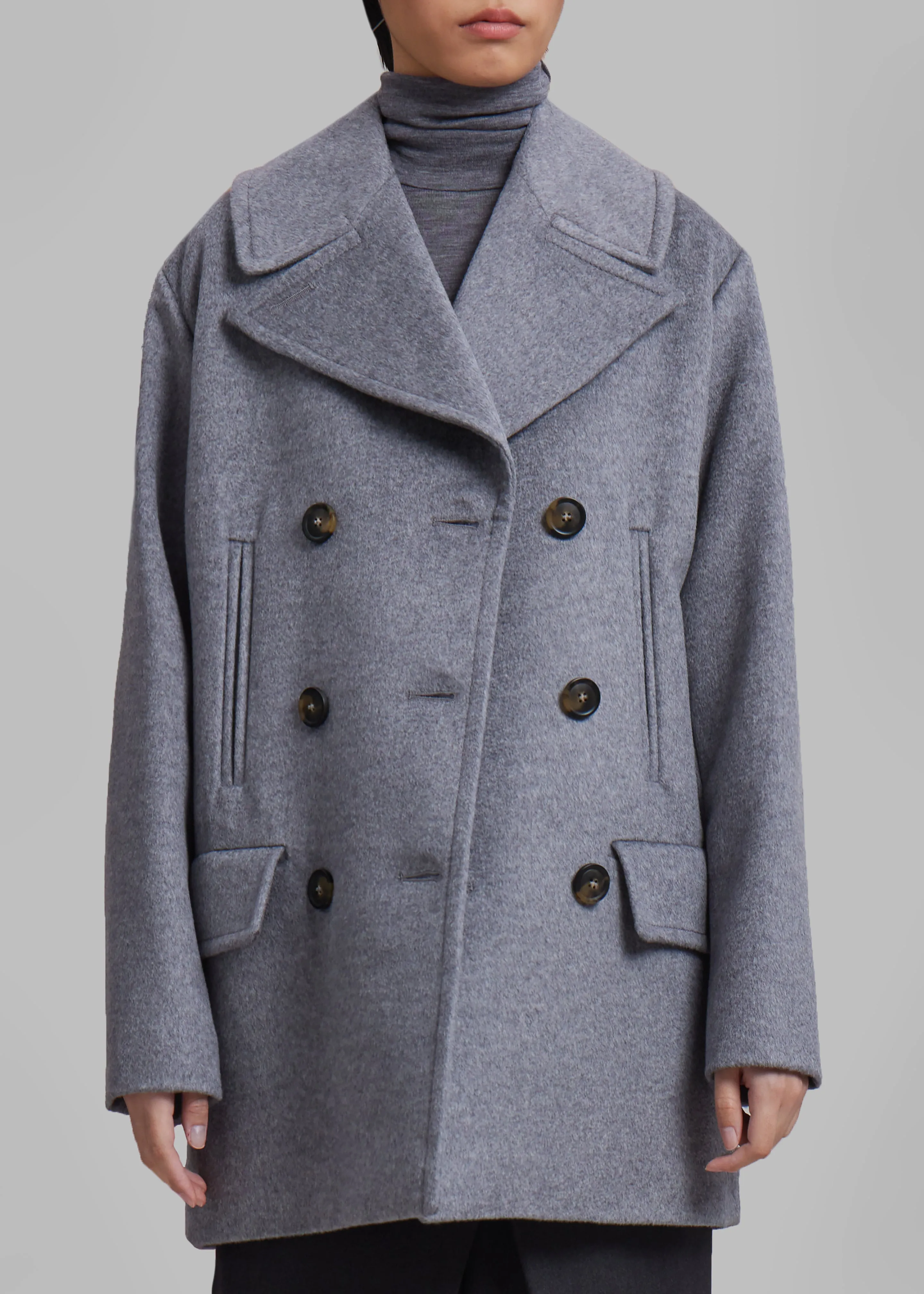 Sportmax Martora Coat - Grey sold by Frankie Shop product image thumbnail 4