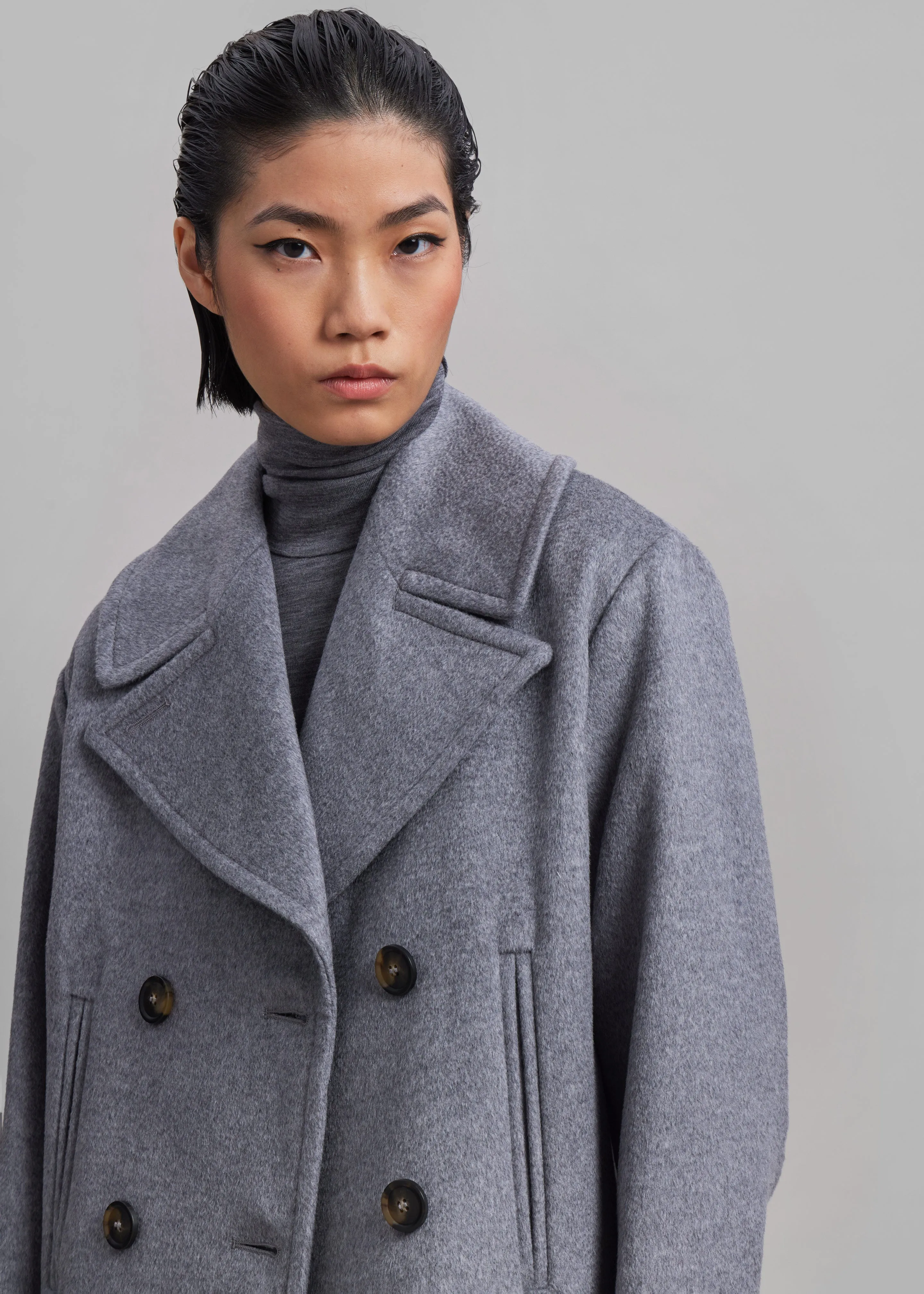 Sportmax Martora Coat - Grey sold by Frankie Shop product image thumbnail 3