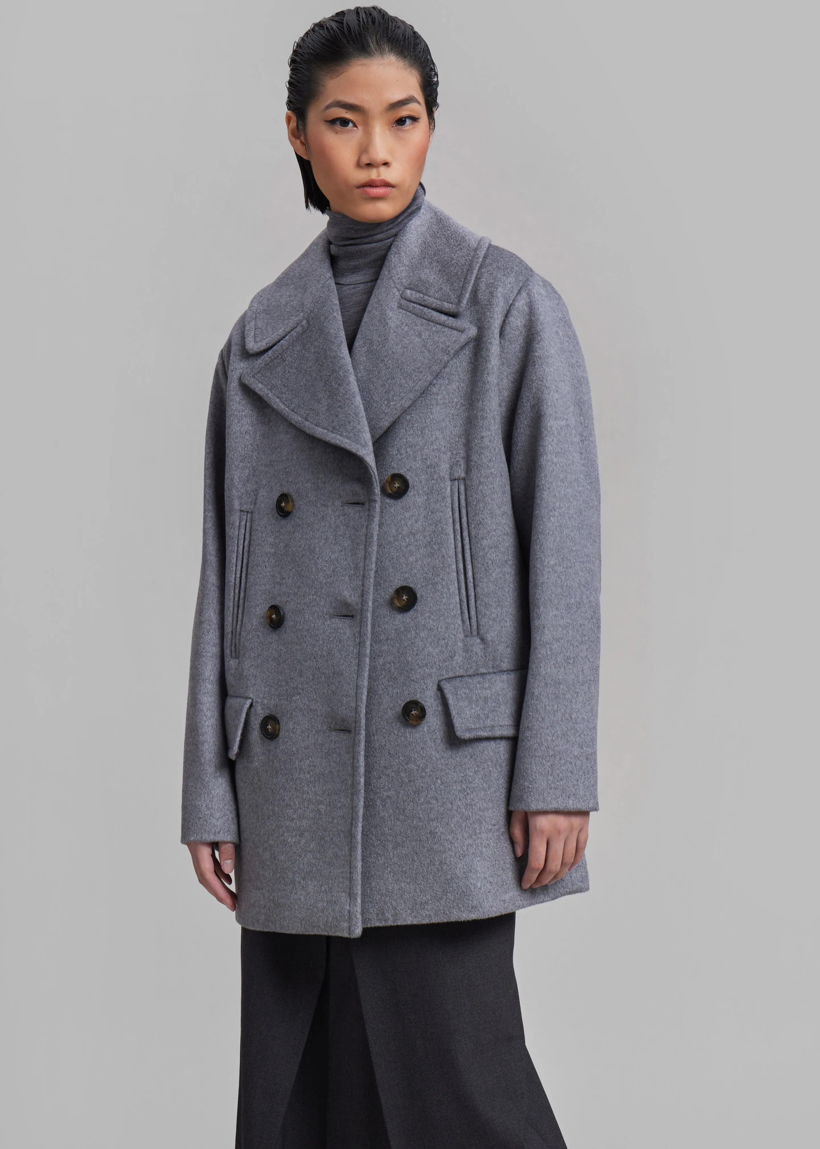 Sportmax Martora Coat - Grey sold by Frankie Shop product image thumbnail 2
