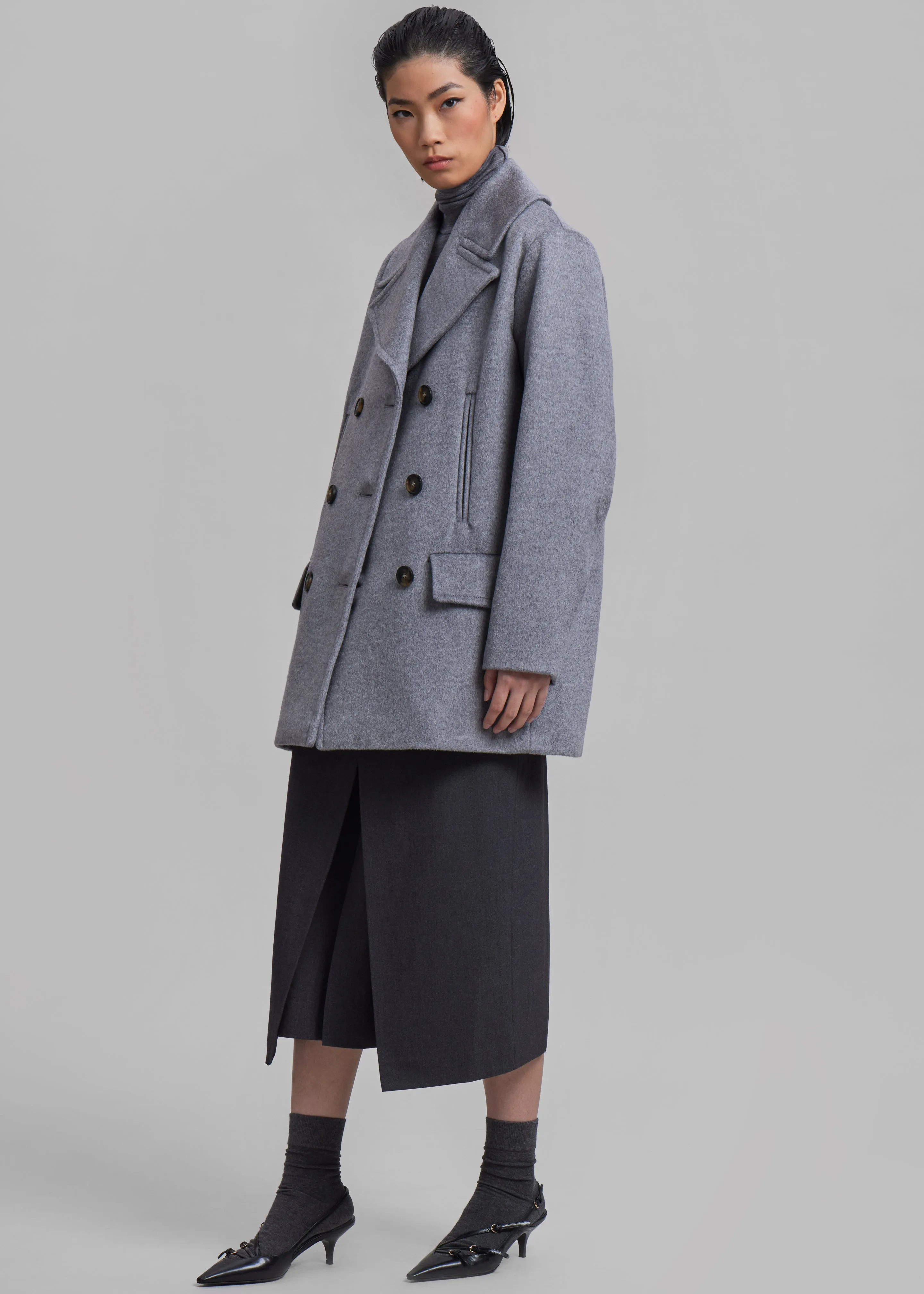 Sportmax Martora Coat - Grey sold by Frankie Shop product image thumbnail 5
