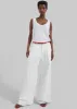 Nolan Pleated Denim Trousers - White sold by Frankie Shop