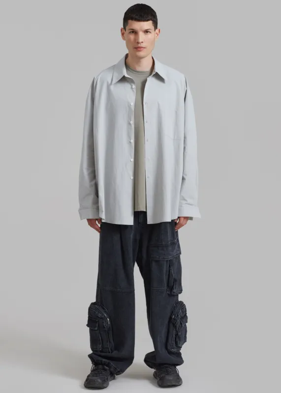 Darren Oversized Shirt - Grey sold by Frankie Shop
