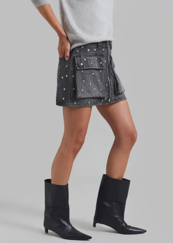 Women's Irongate T Denim Zip Detail Mini Skirt - Pink | Parallel