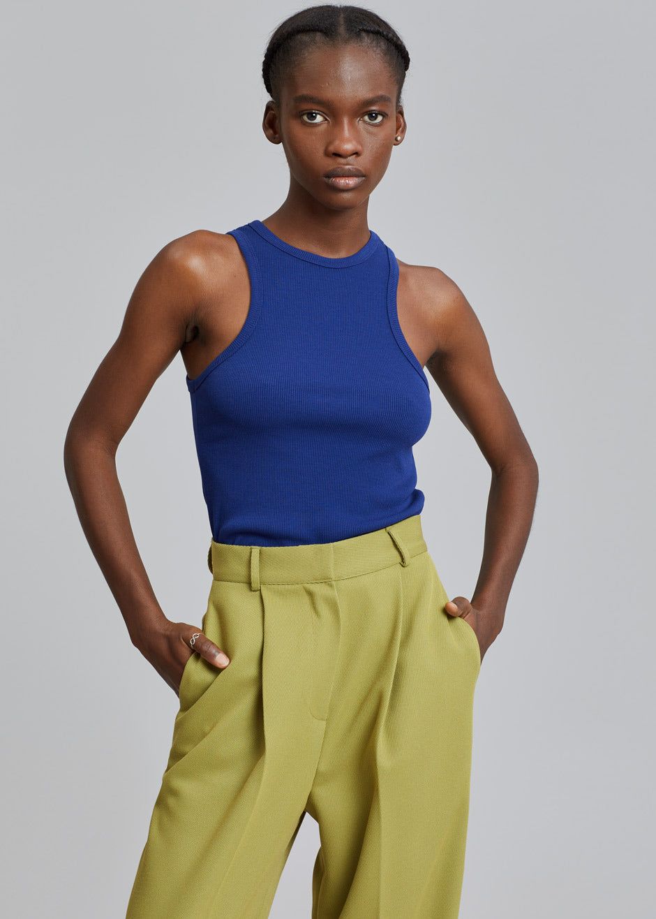 Corsy Ribbed Tank - Navy sold by Frankie Shop