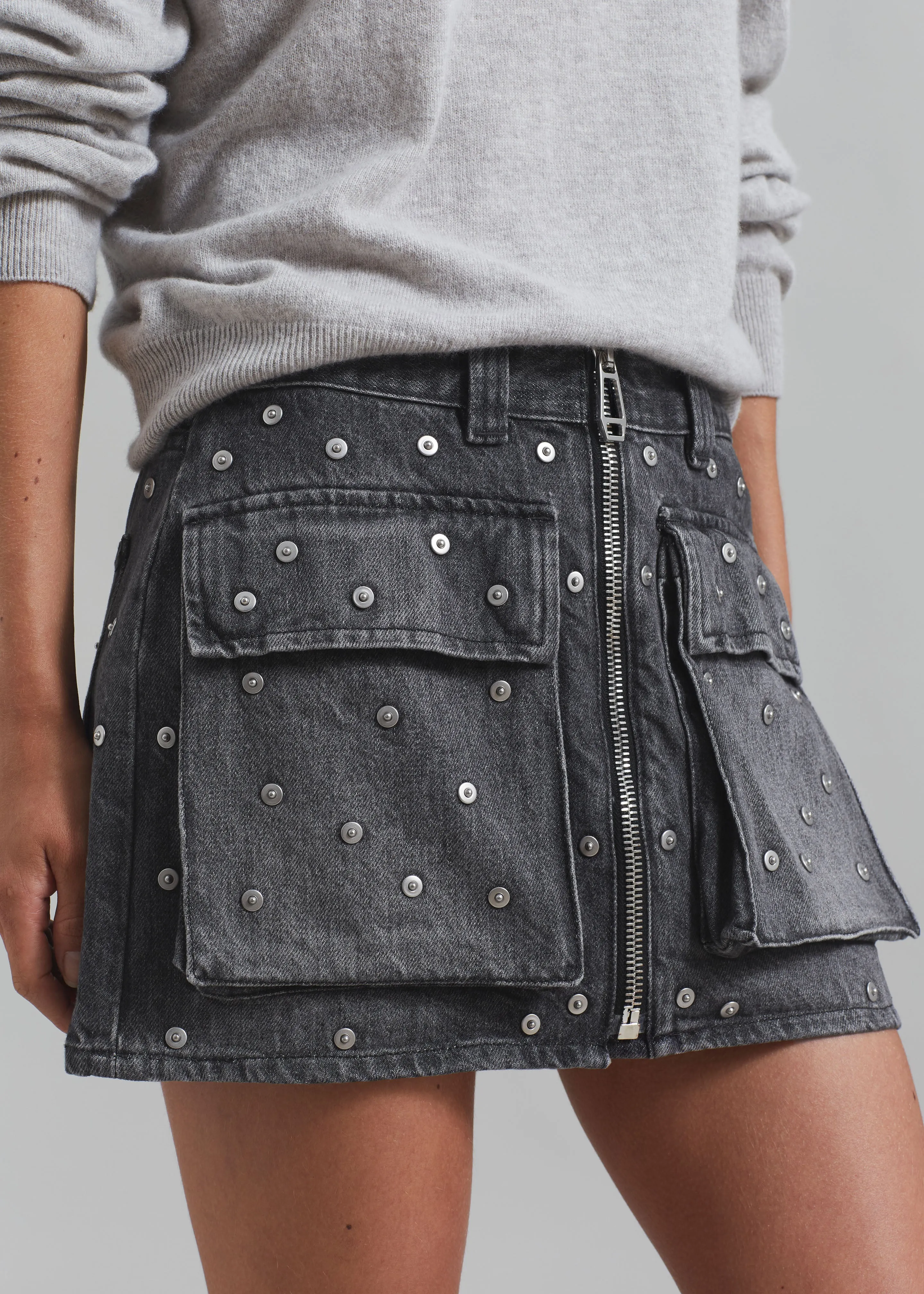 Haikure Molly Mini Skirt - Vintage Black sold by Frankie Shop product image thumbnail 2