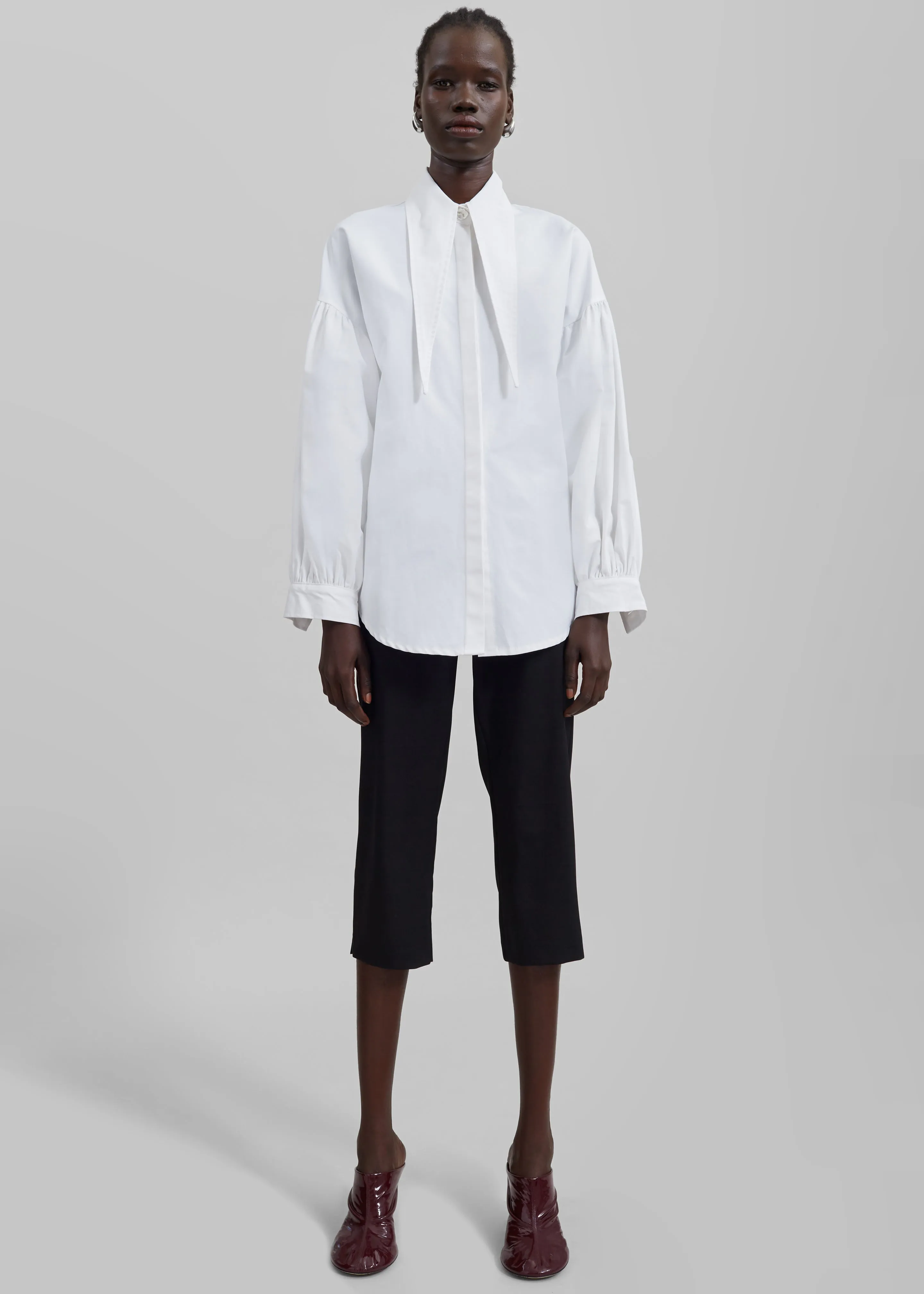 Klara Long Collar Shirt - White sold by Frankie Shop product image thumbnail 4