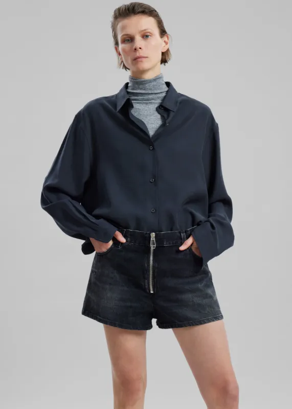 Haikure Bethany Zip Shorts - Bassano Black made by Haikure