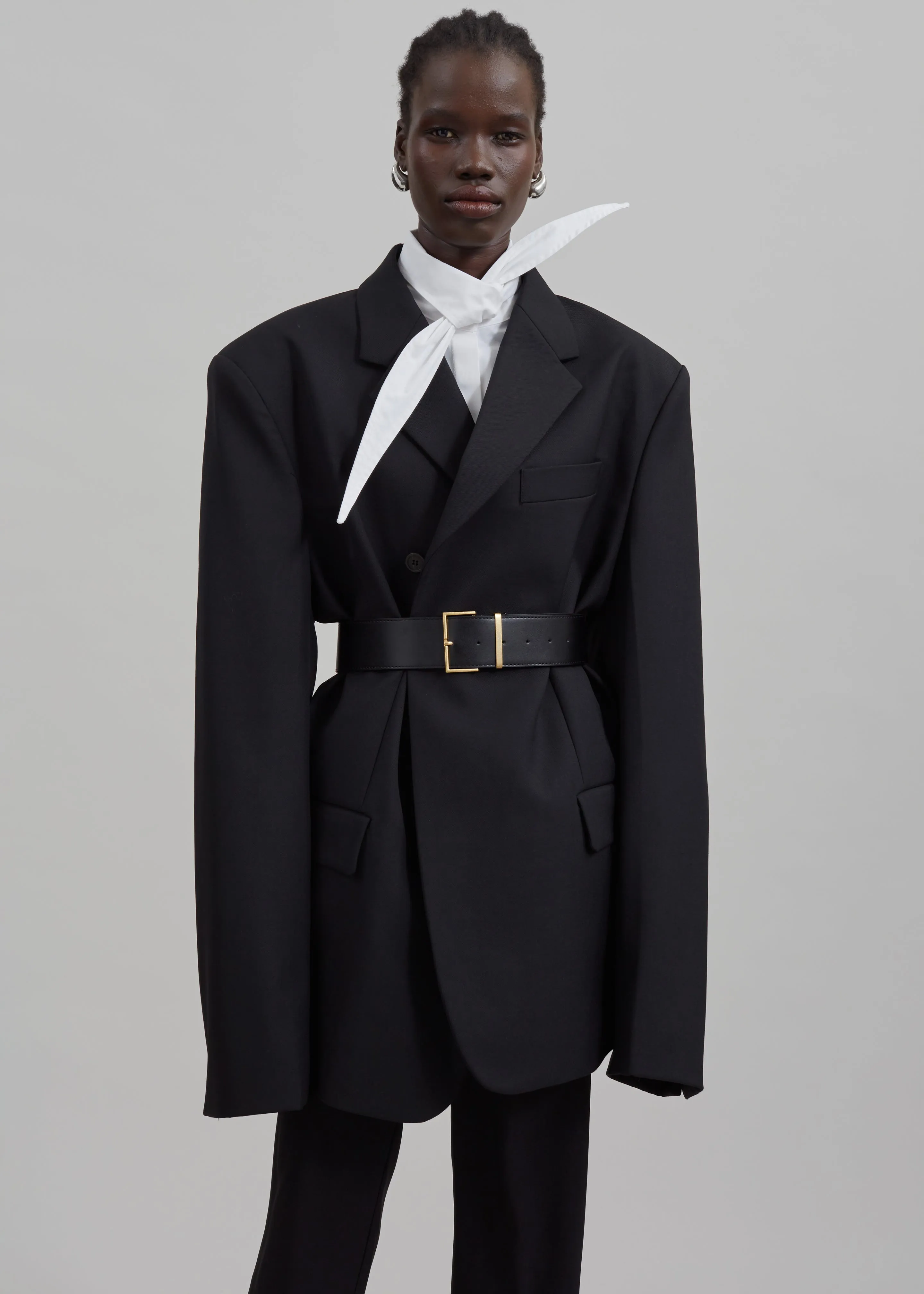 Klara Long Collar Shirt - White sold by Frankie Shop product image thumbnail 3