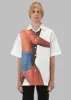 JW Anderson Profile Stud Printed Short Sleeve Shirt - White/Multi sold by Frankie Shop