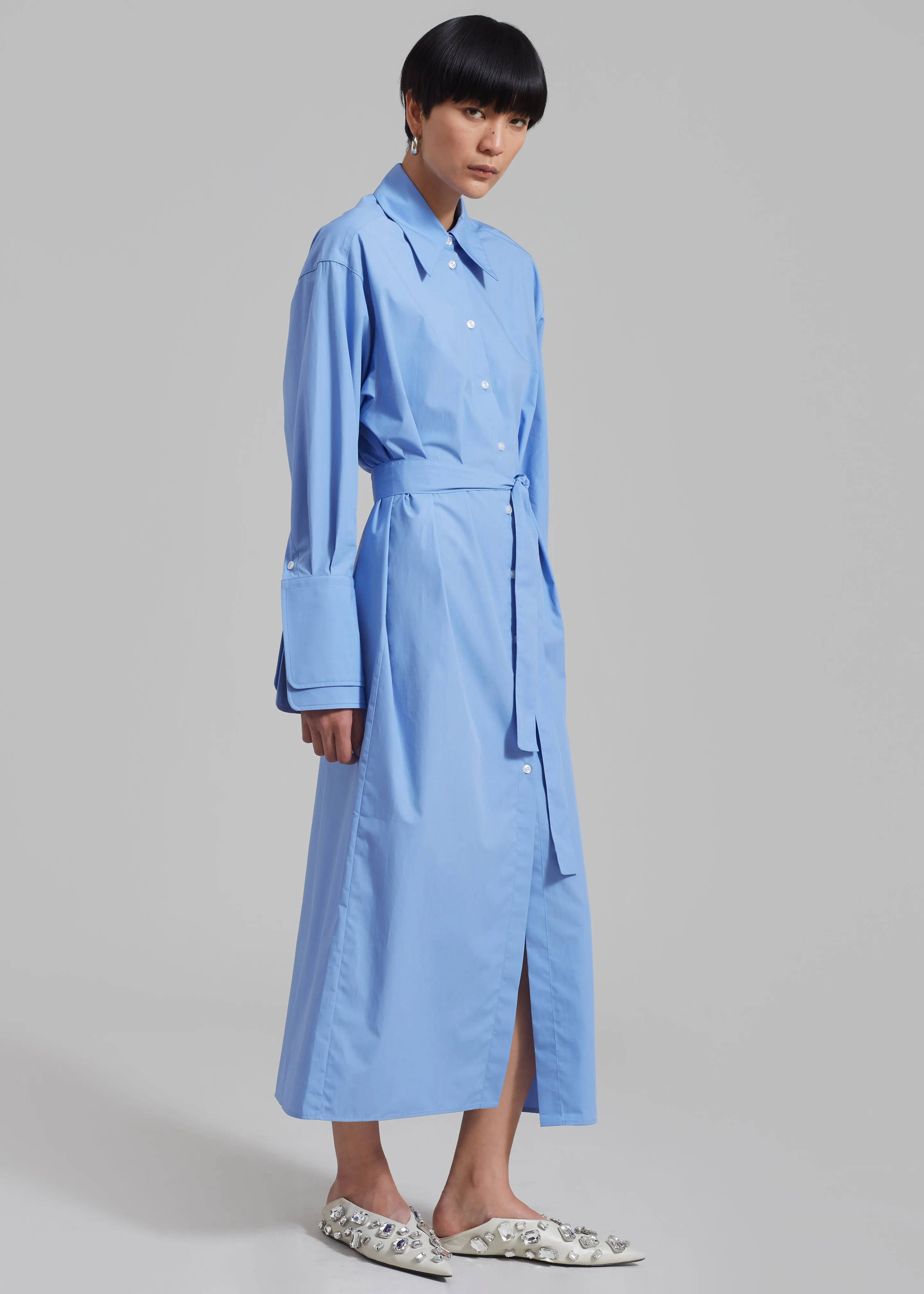 Róhe Poplin Shirt Dress - Serenity sold by Frankie Shop