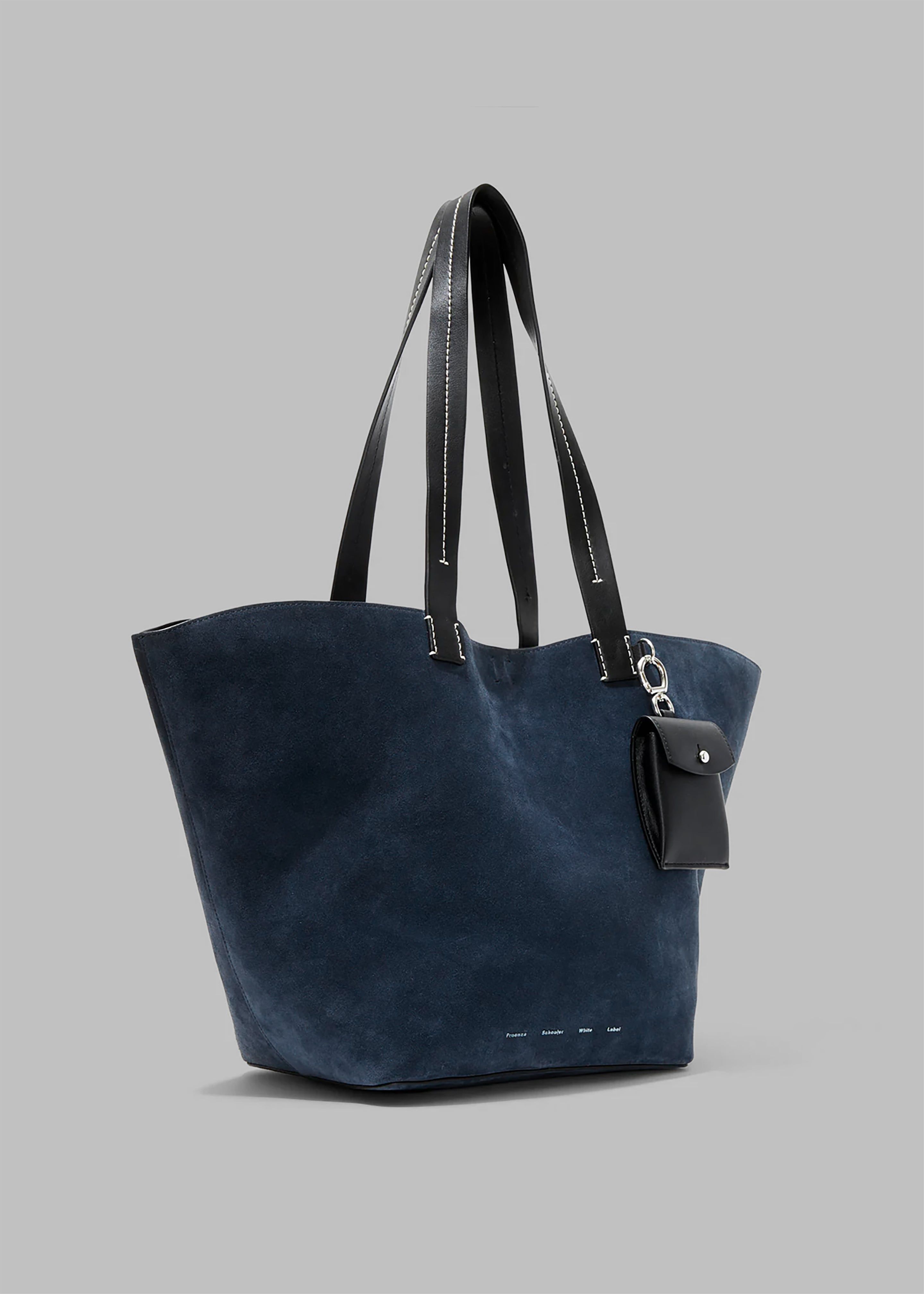 Proenza Schouler White Label Large Suede Bedford Tote - Navy/Black sold by Frankie Shop product image thumbnail 4