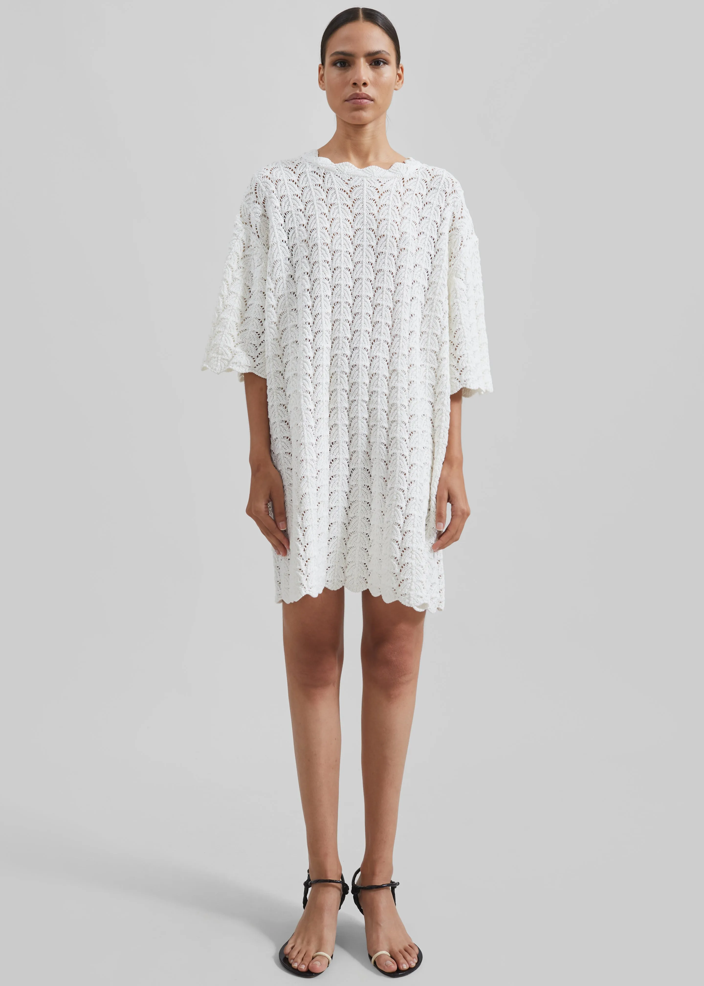 Loulou Studio Doni Crochet Dress - Ivory sold by Frankie Shop product image thumbnail 5