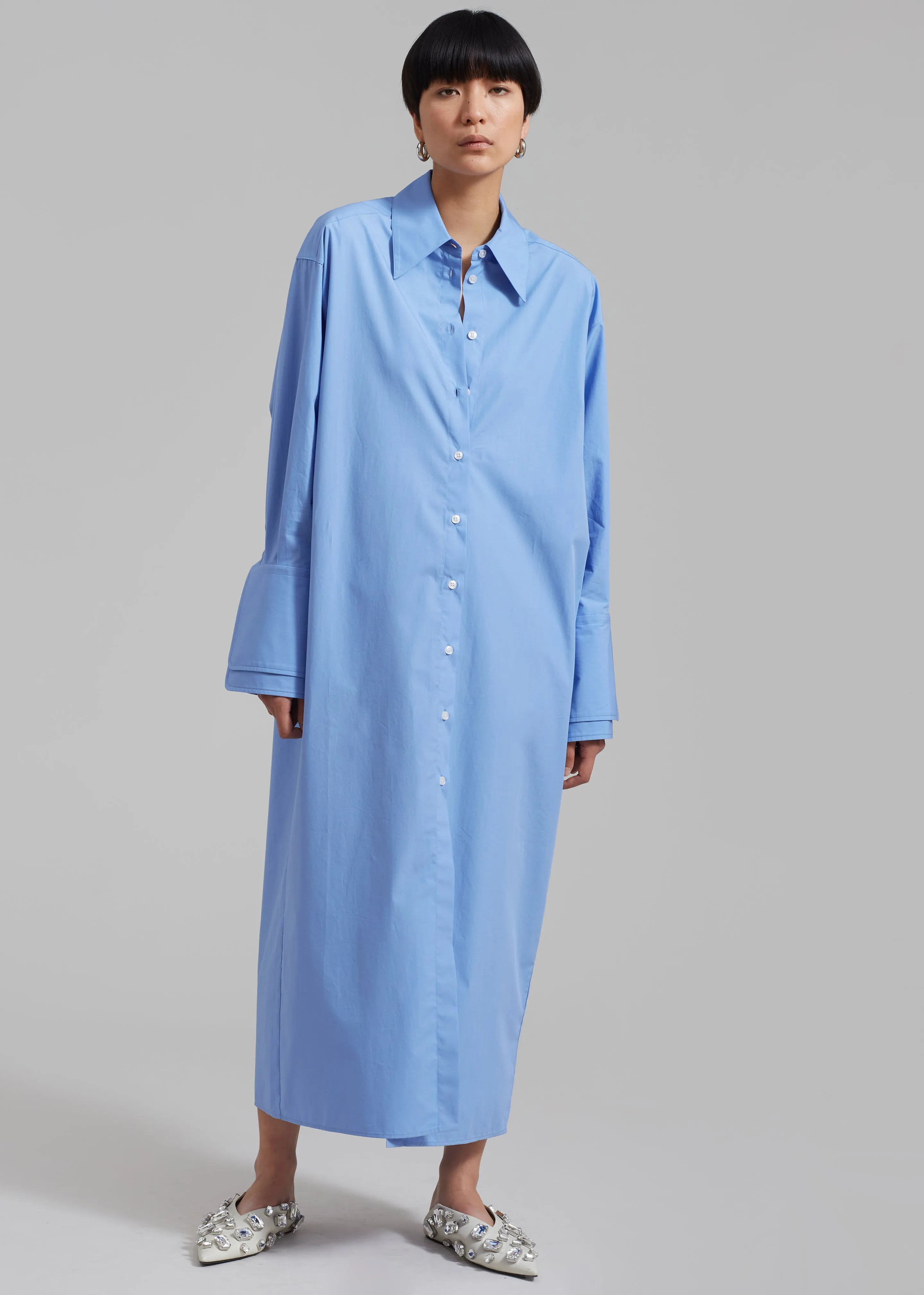 Róhe Poplin Shirt Dress - Serenity sold by Frankie Shop product image thumbnail 4