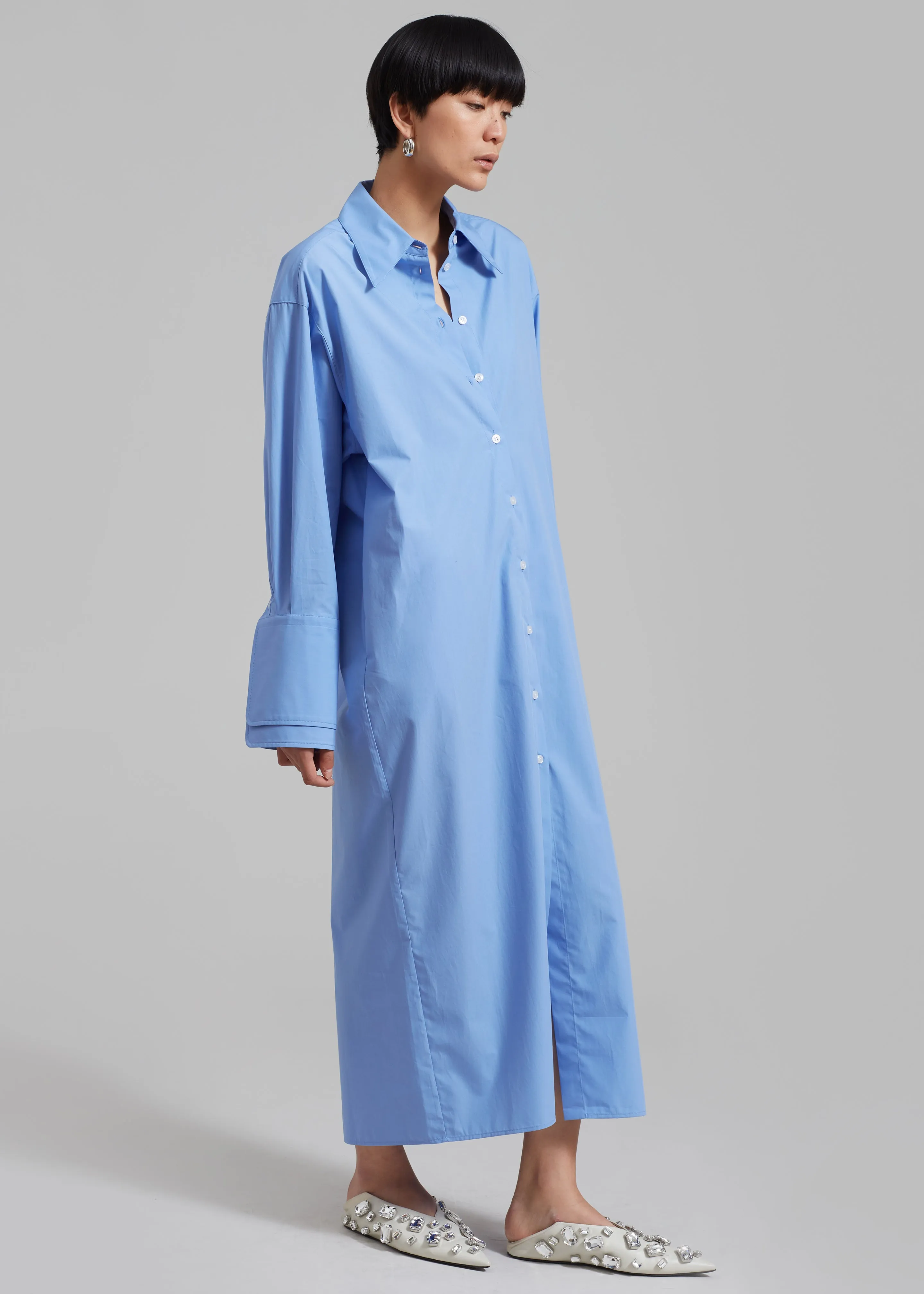 Róhe Poplin Shirt Dress - Serenity sold by Frankie Shop product image thumbnail 2