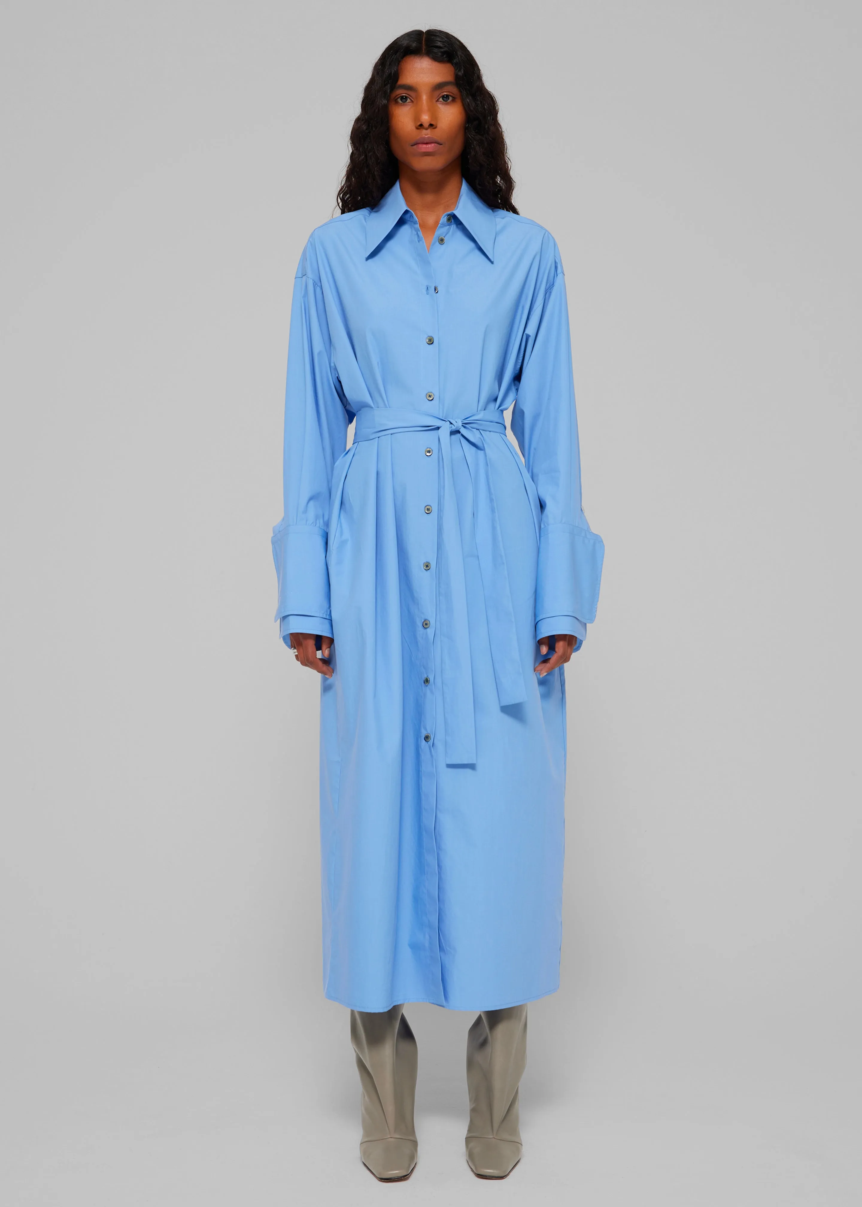 Róhe Poplin Shirt Dress - Serenity sold by Frankie Shop product image thumbnail 5