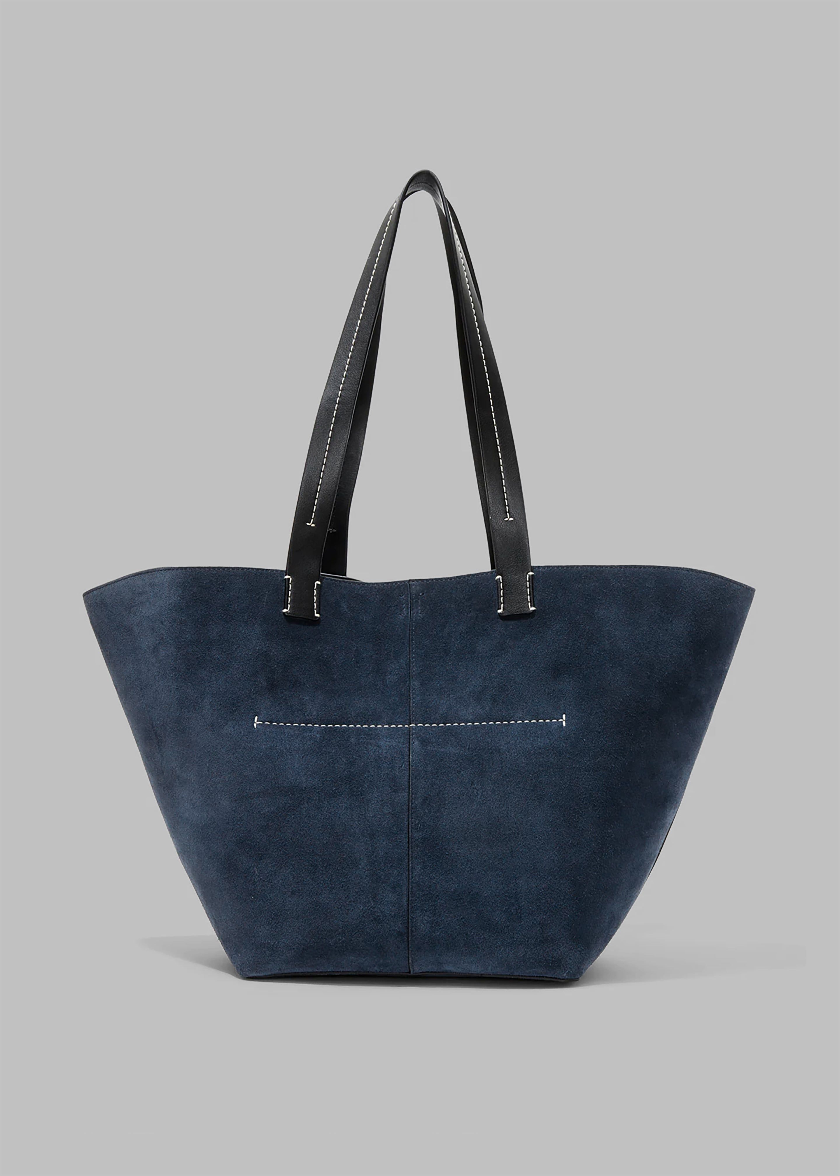 Proenza Schouler White Label Large Suede Bedford Tote - Navy/Black sold by Frankie Shop product image thumbnail 3