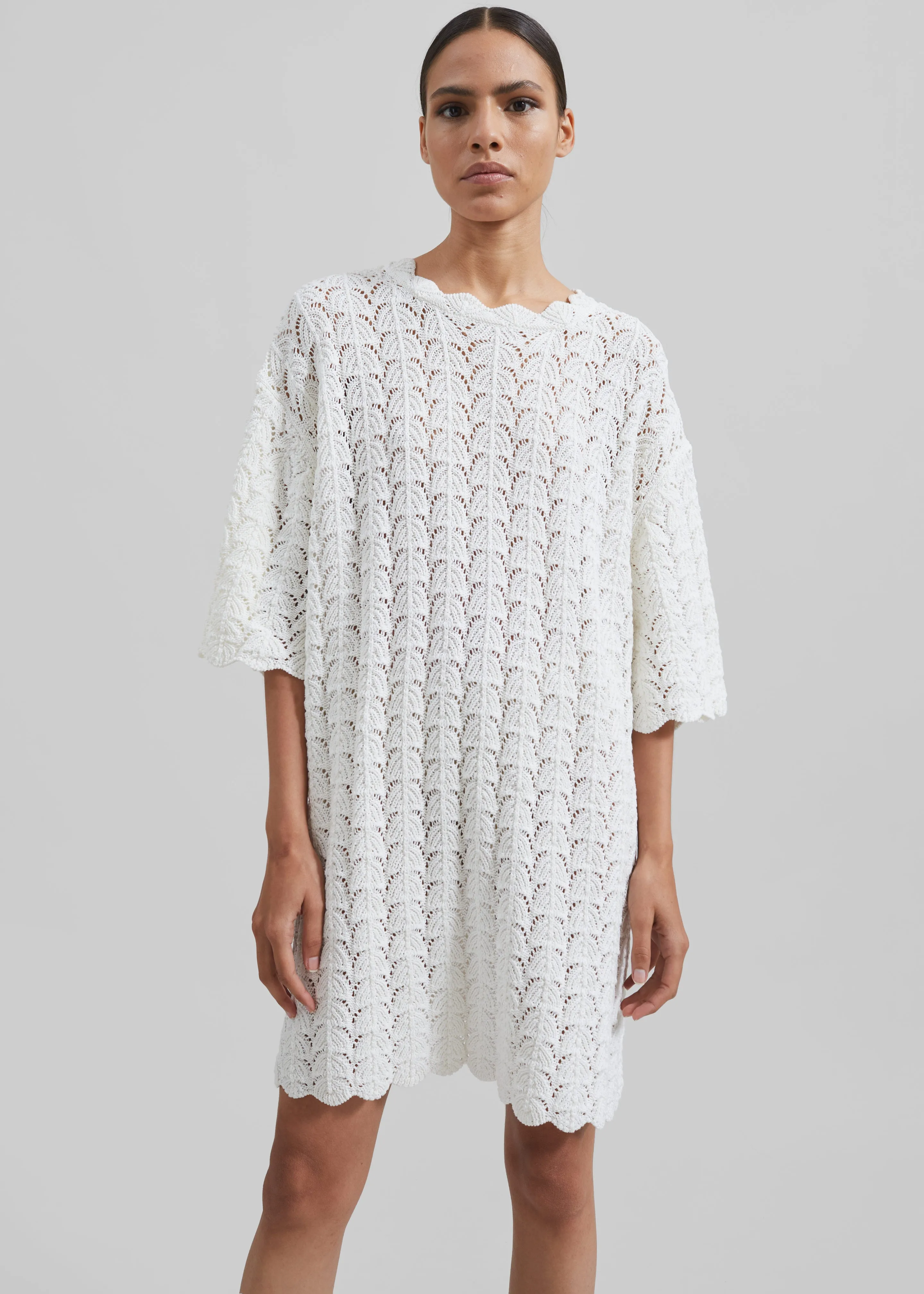 Loulou Studio Doni Crochet Dress - Ivory sold by Frankie Shop product image thumbnail 2