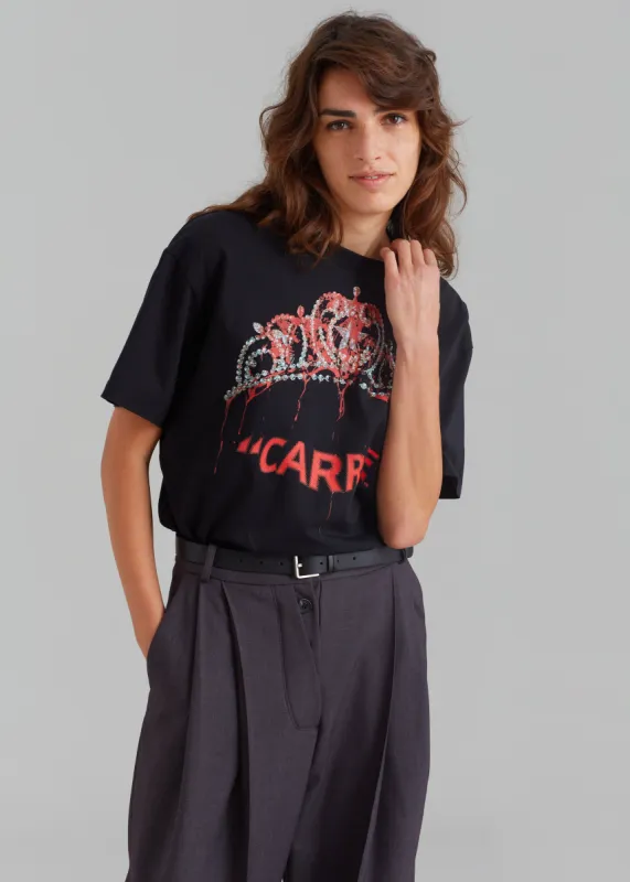 JW Anderson Carrie Tiara T-Shirt - Black made by Frankie Shop