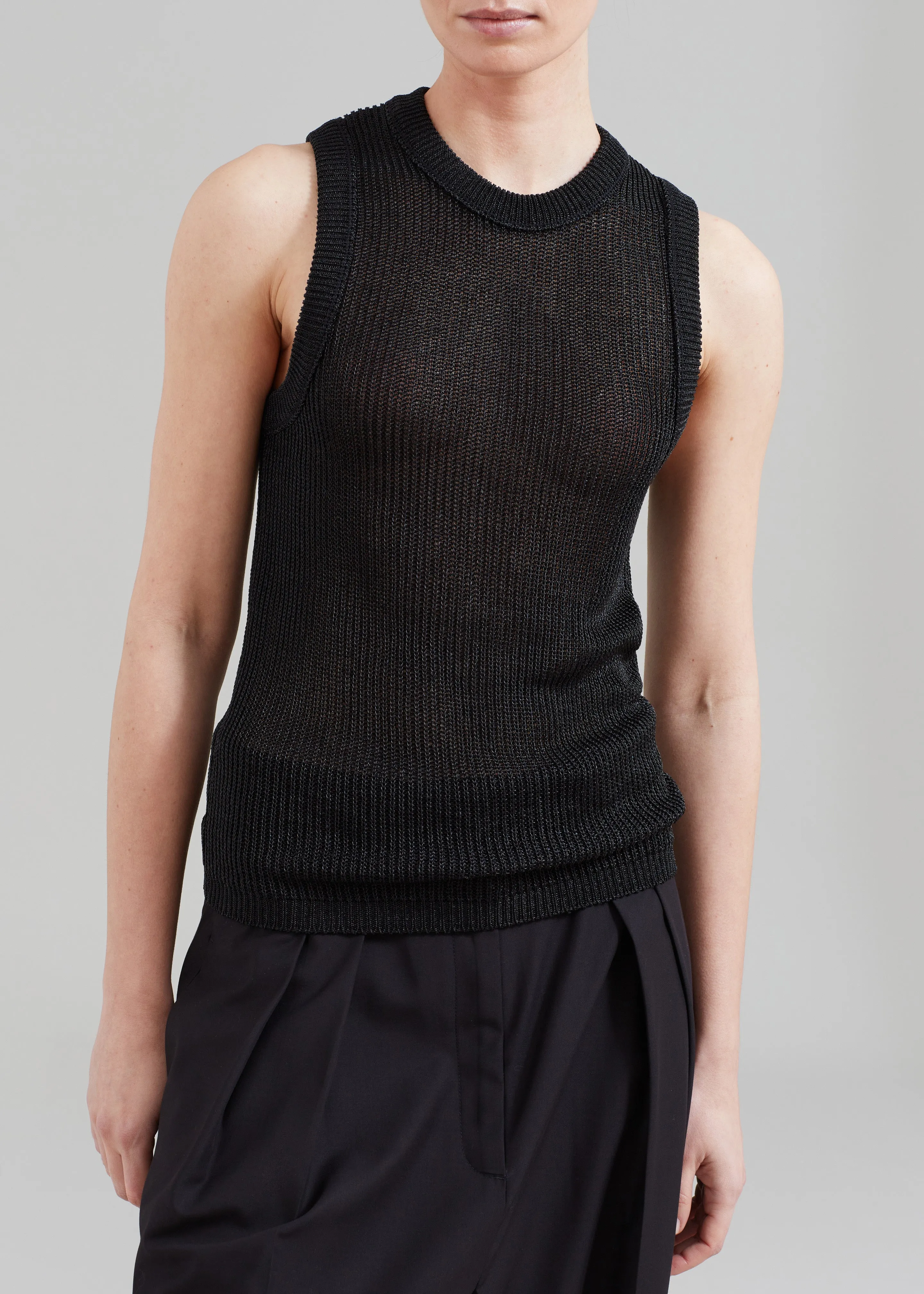 Low Classic Resort Sleeveless Top - Black sold by Frankie Shop product image thumbnail 3