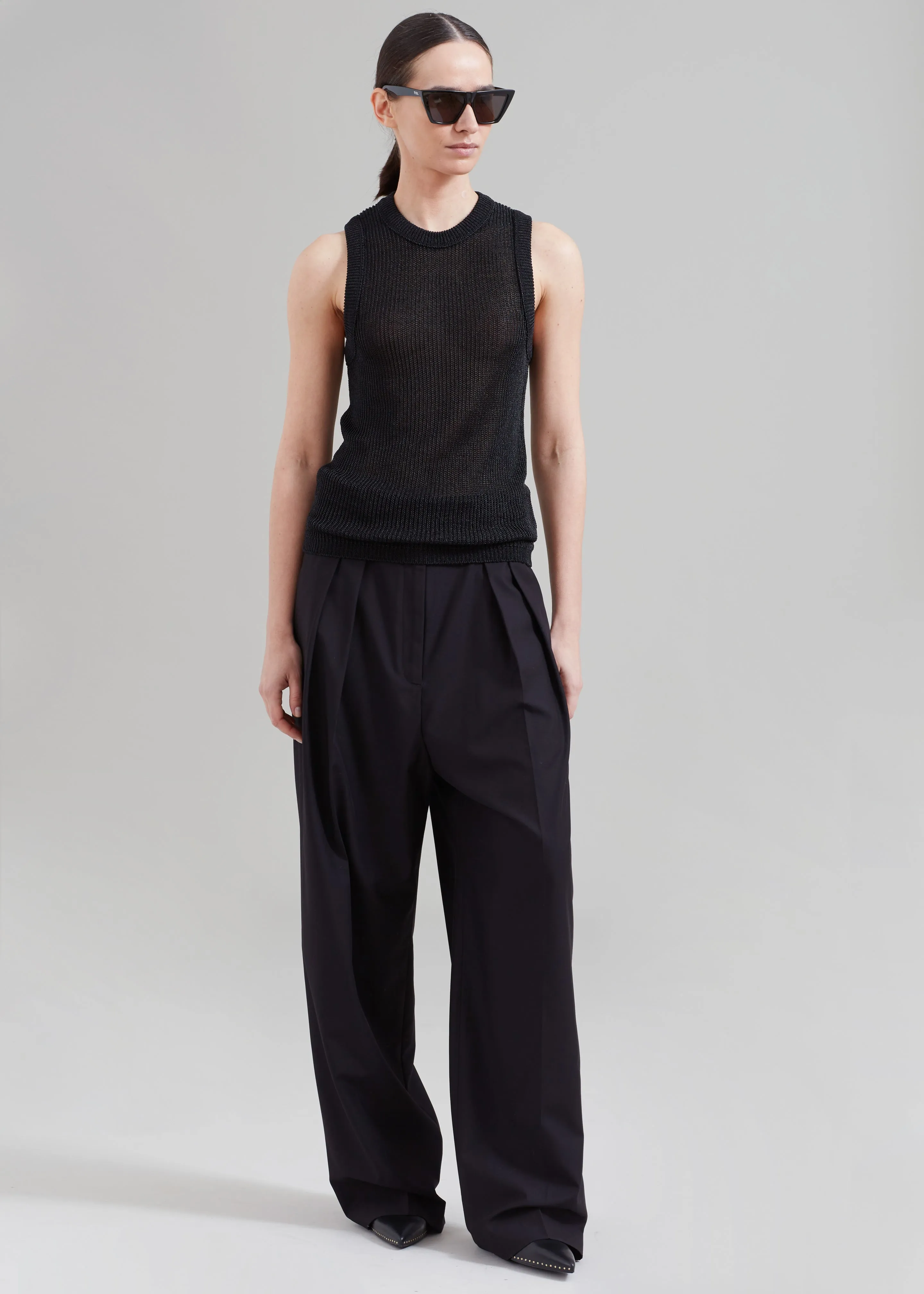 Low Classic Resort Sleeveless Top - Black sold by Frankie Shop product image thumbnail 5