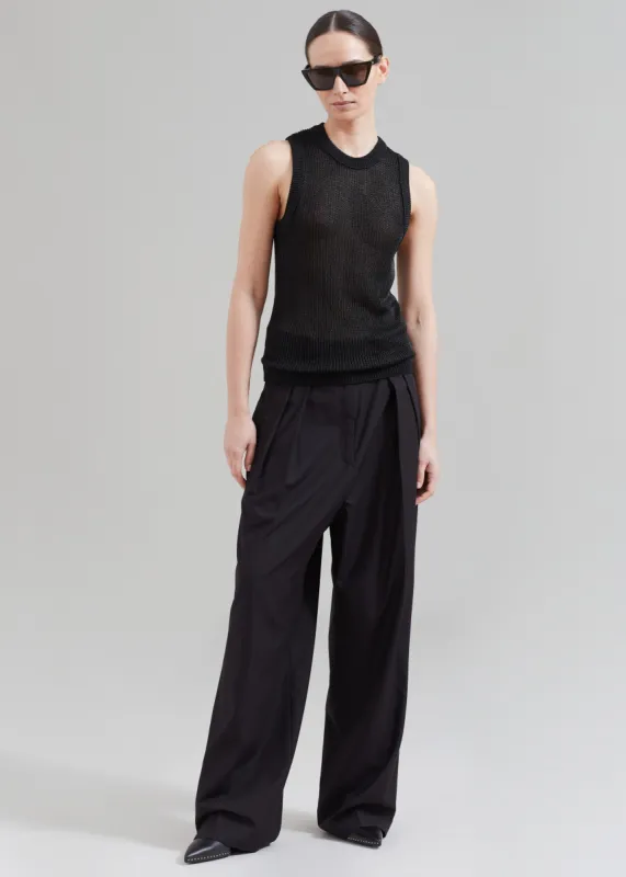 Low Classic Resort Sleeveless Top - Black sold by Frankie Shop