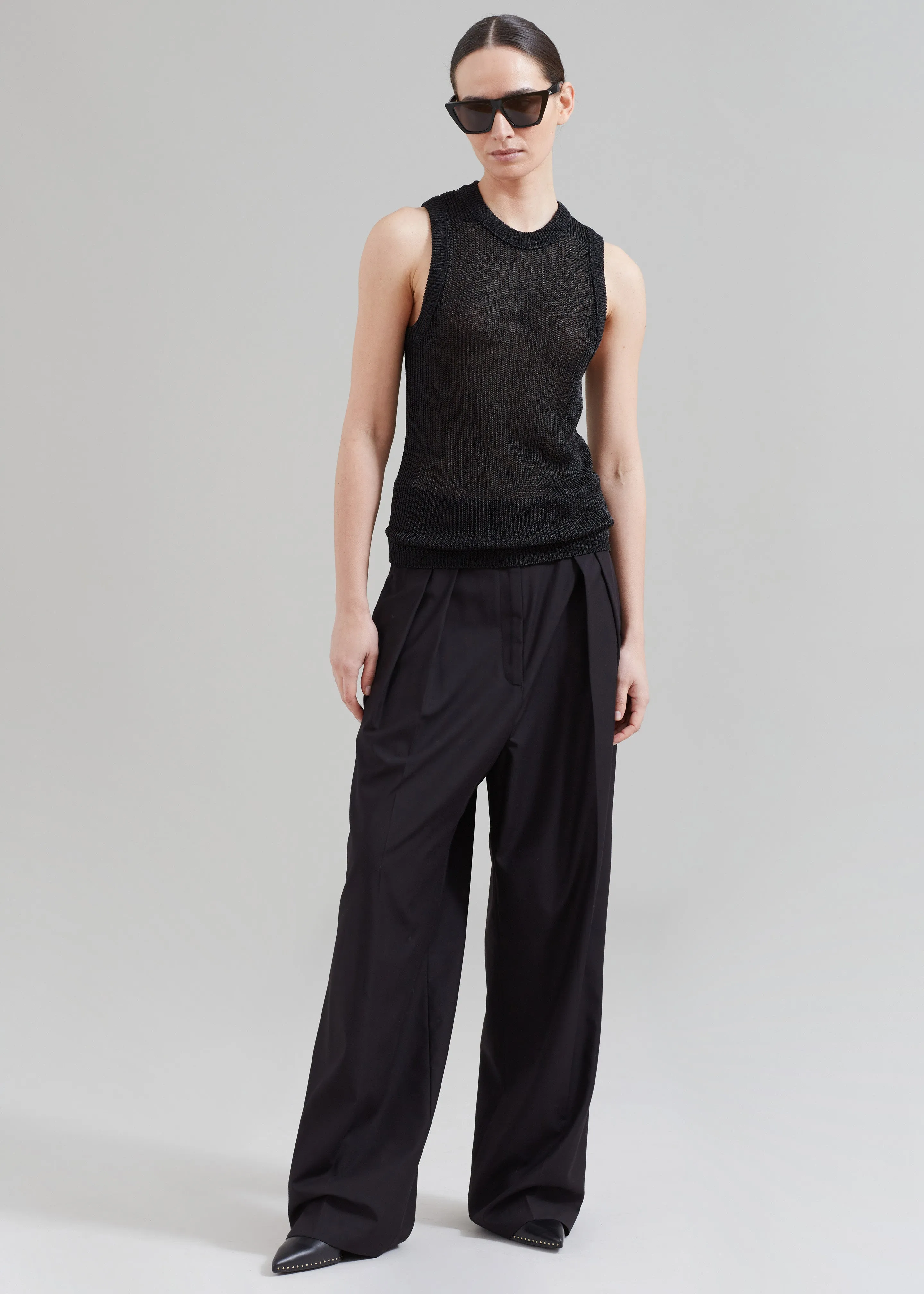 Low Classic Resort Sleeveless Top - Black sold by Frankie Shop