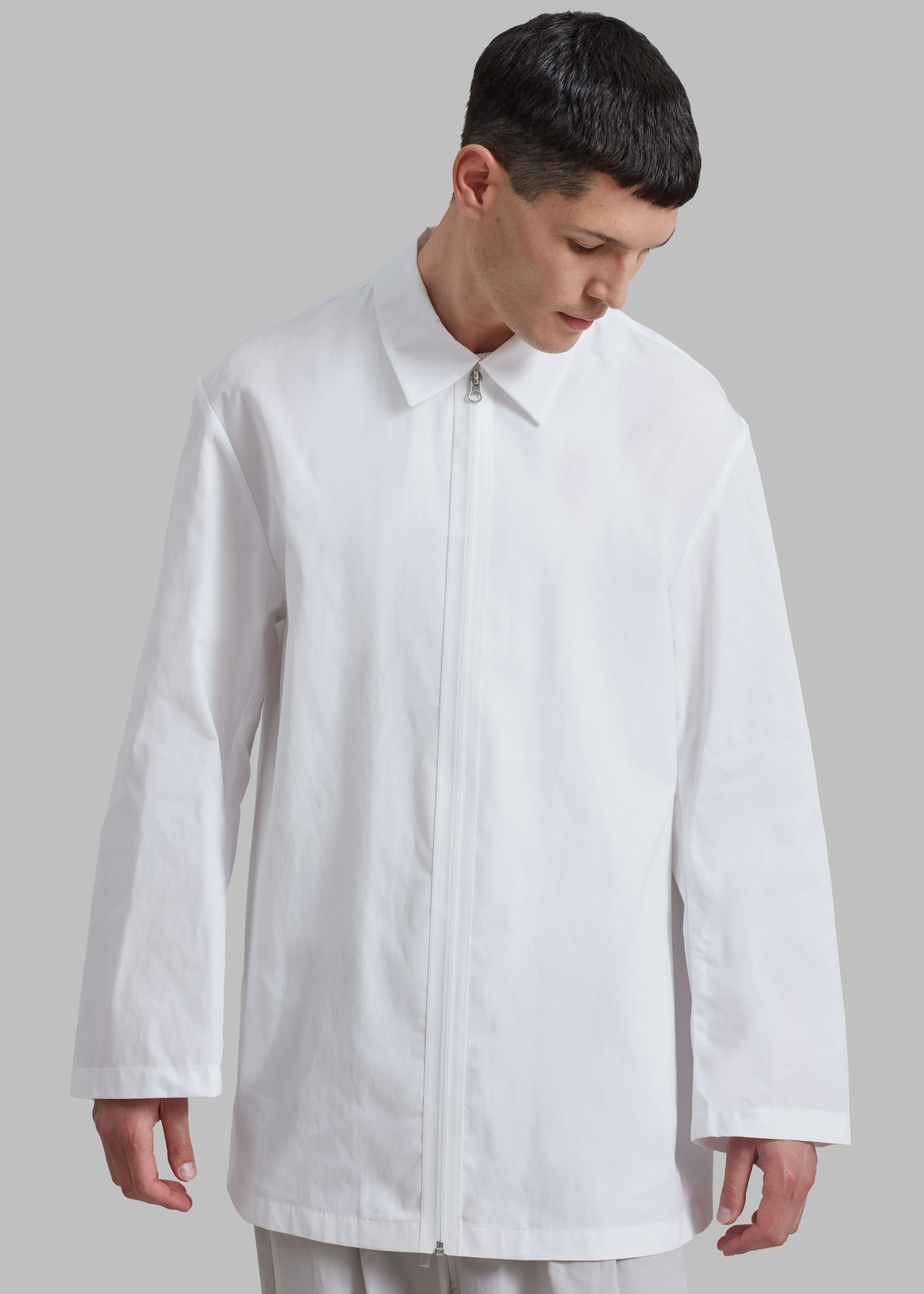 Amomento Paper Wax Half Coat - White sold by Frankie Shop product image thumbnail 4