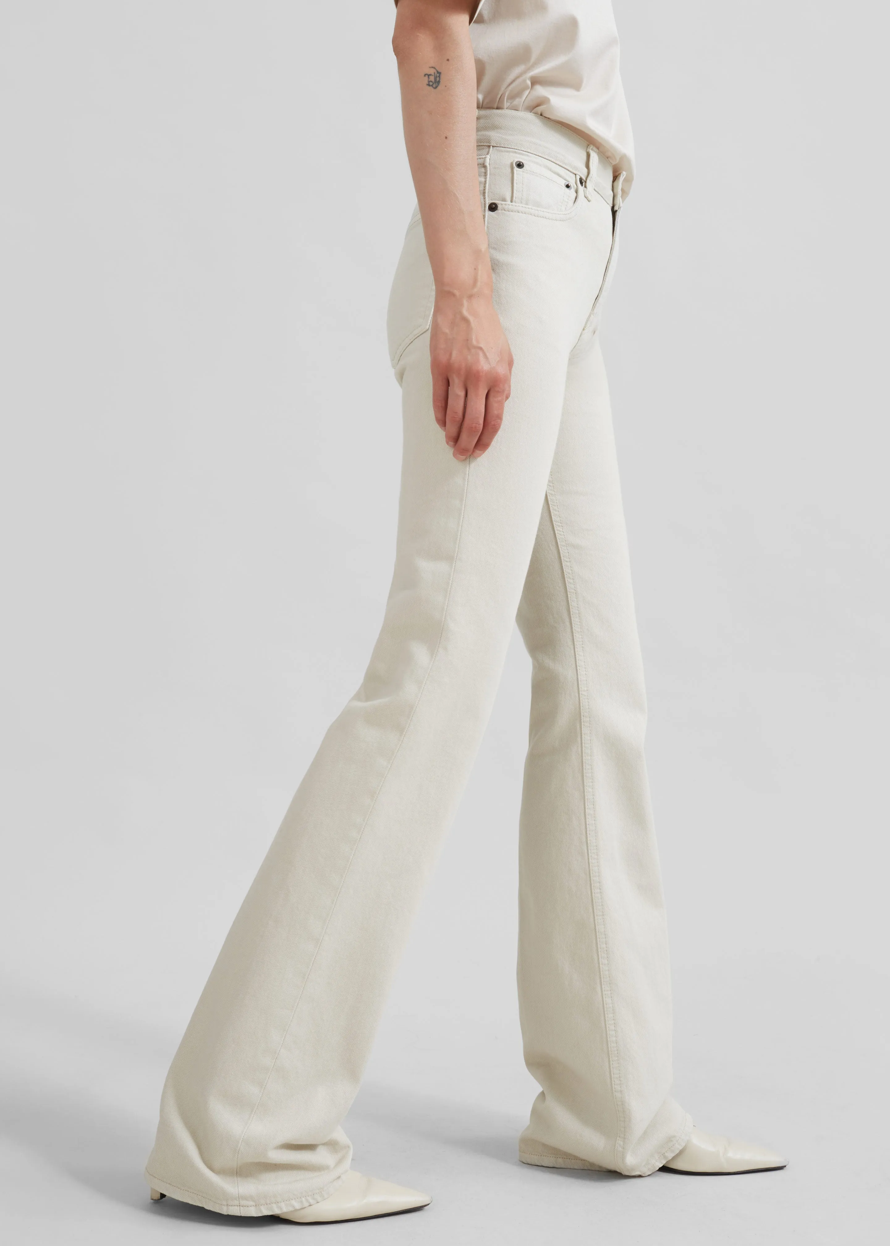 Haikure Flora Flared Jeans - Natural sold by Frankie Shop
