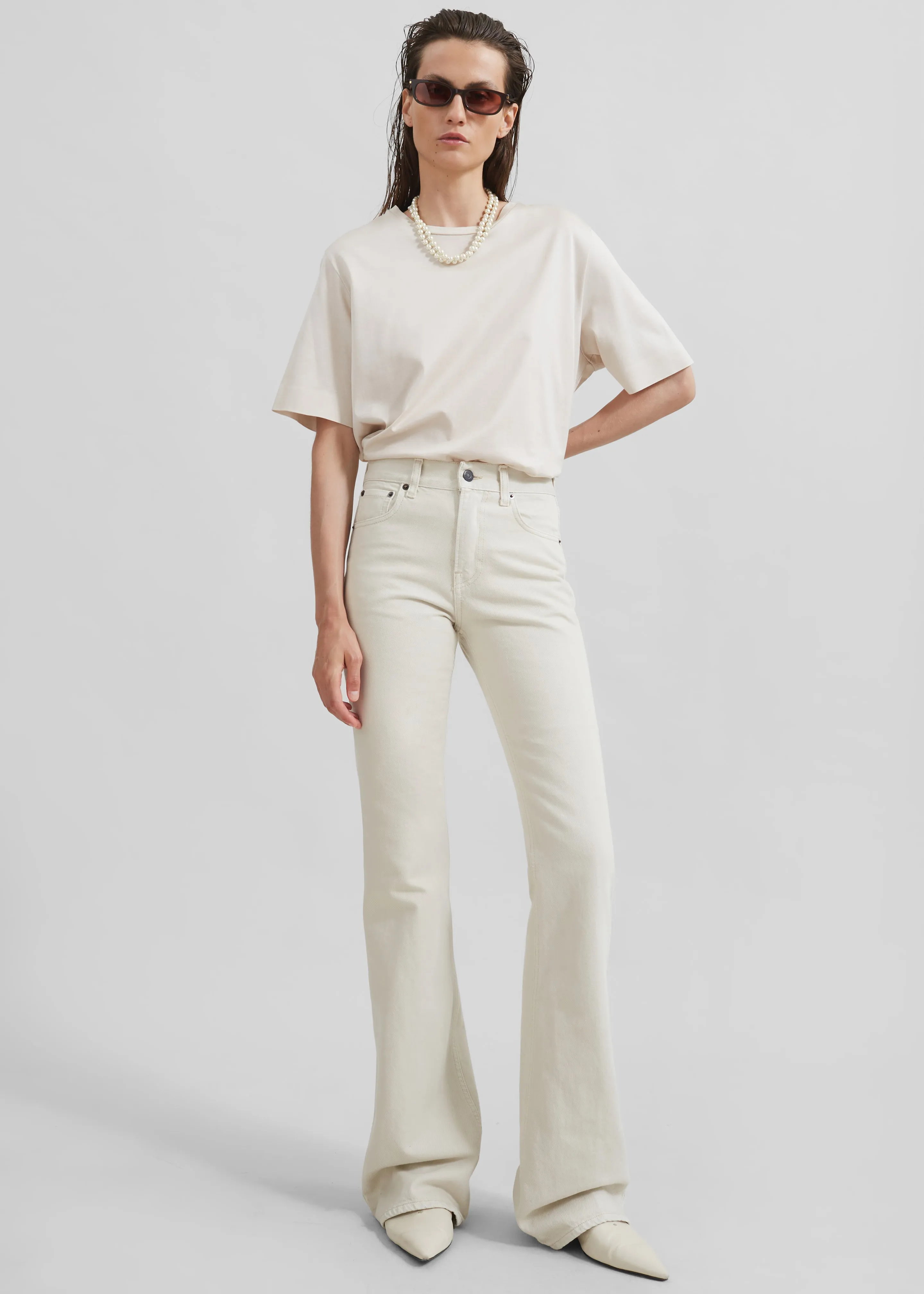 Haikure Flora Flared Jeans - Natural sold by Frankie Shop product image thumbnail 2