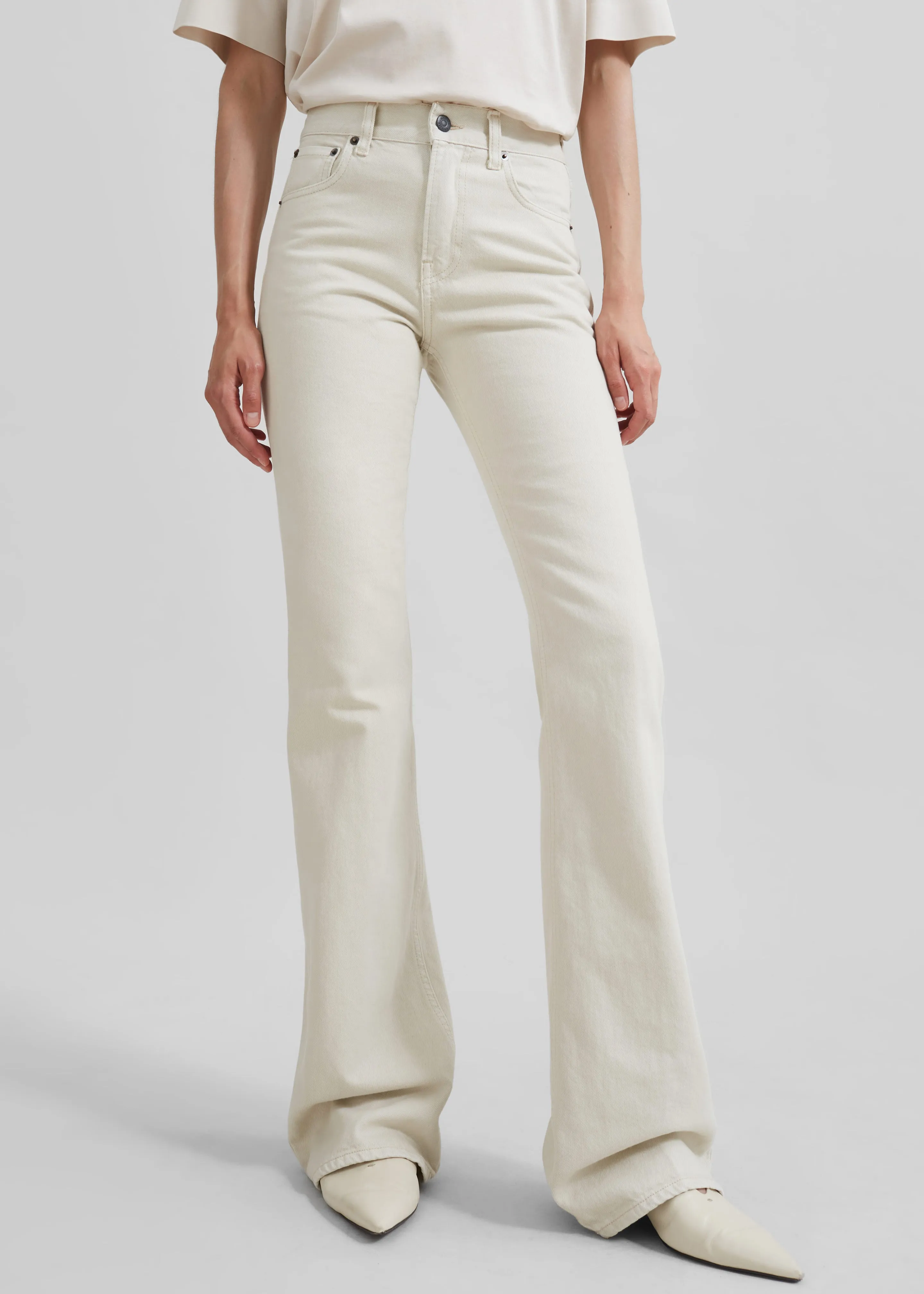 Haikure Flora Flared Jeans - Natural sold by Frankie Shop product image thumbnail 4