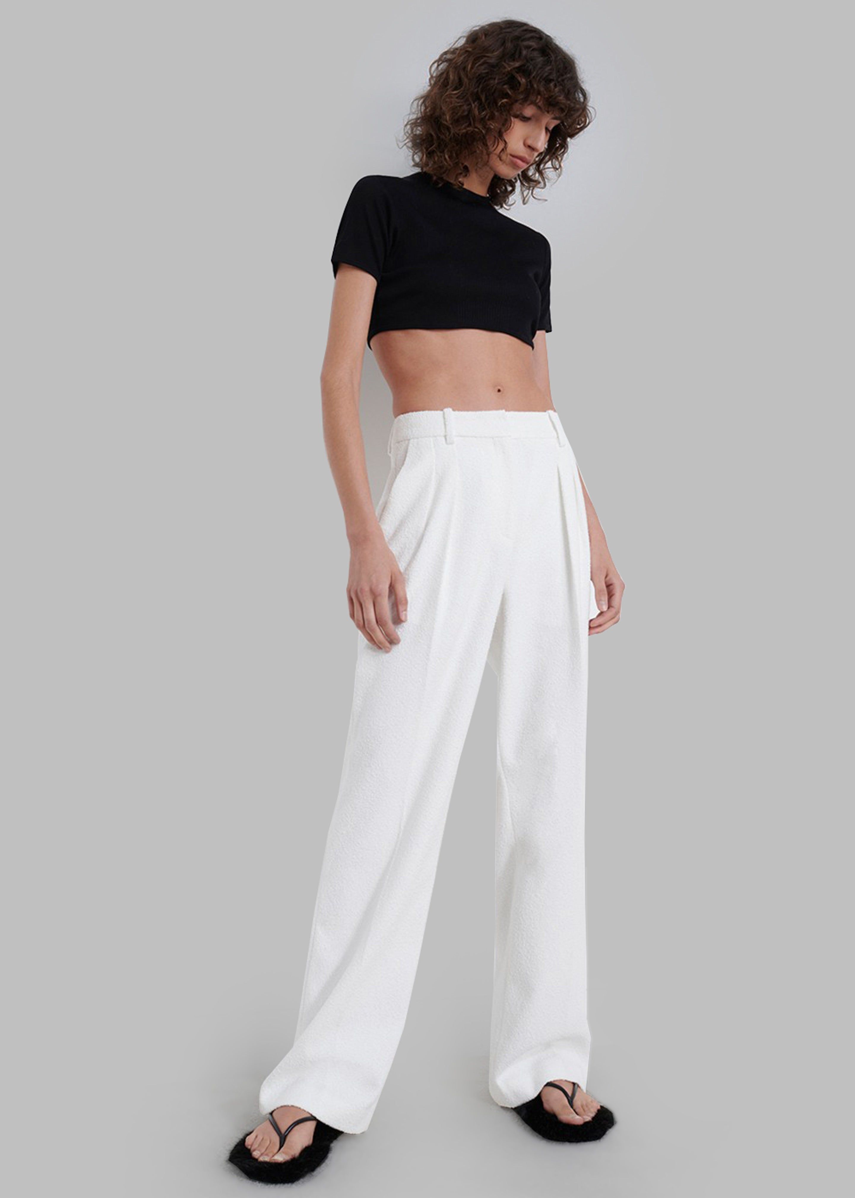 Loulou Studio Tabira Bouclé Pants - Ivory | Parallel