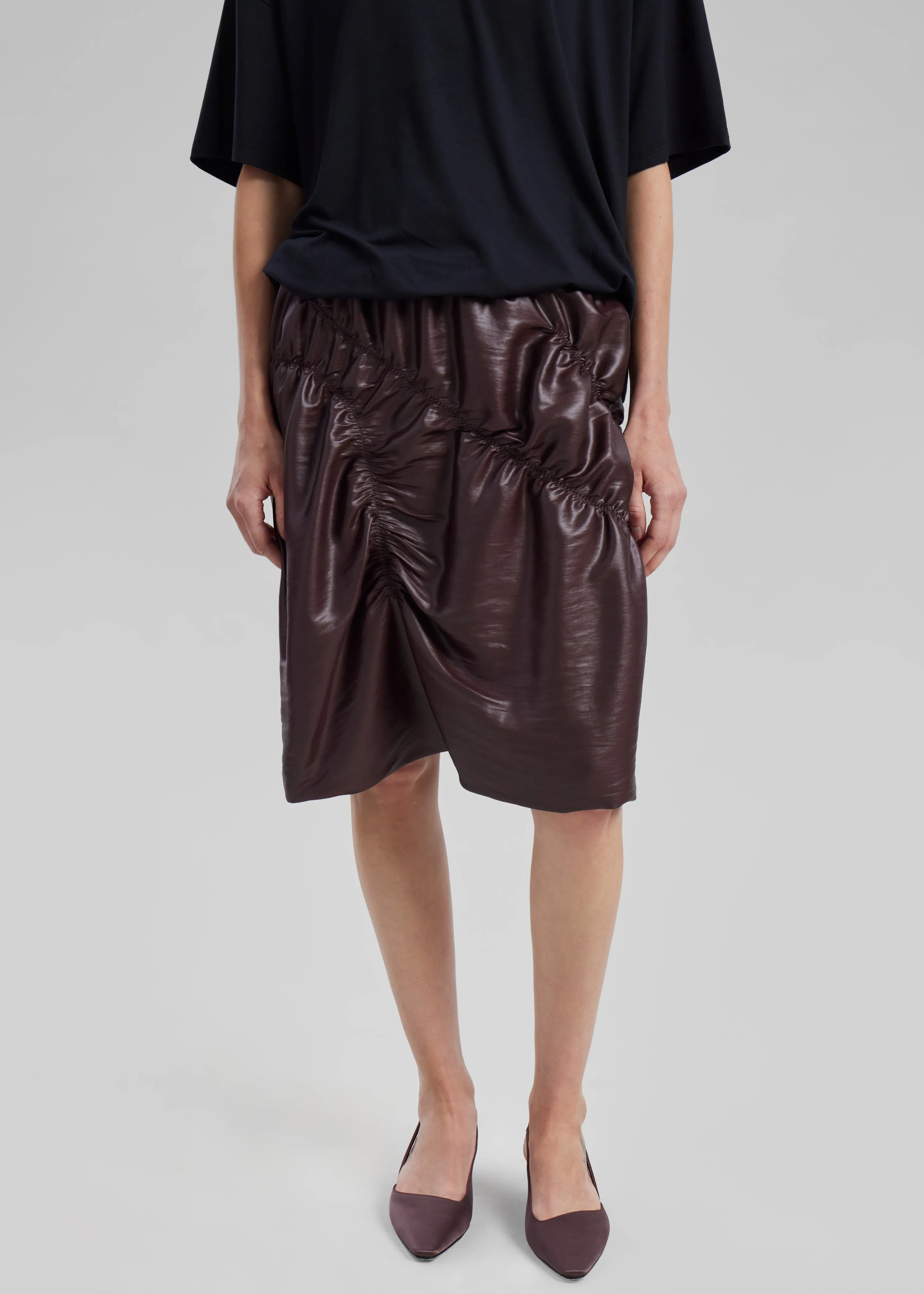 Sportmax Ridente Skirt - Dark Brown sold by Frankie Shop product image thumbnail 3