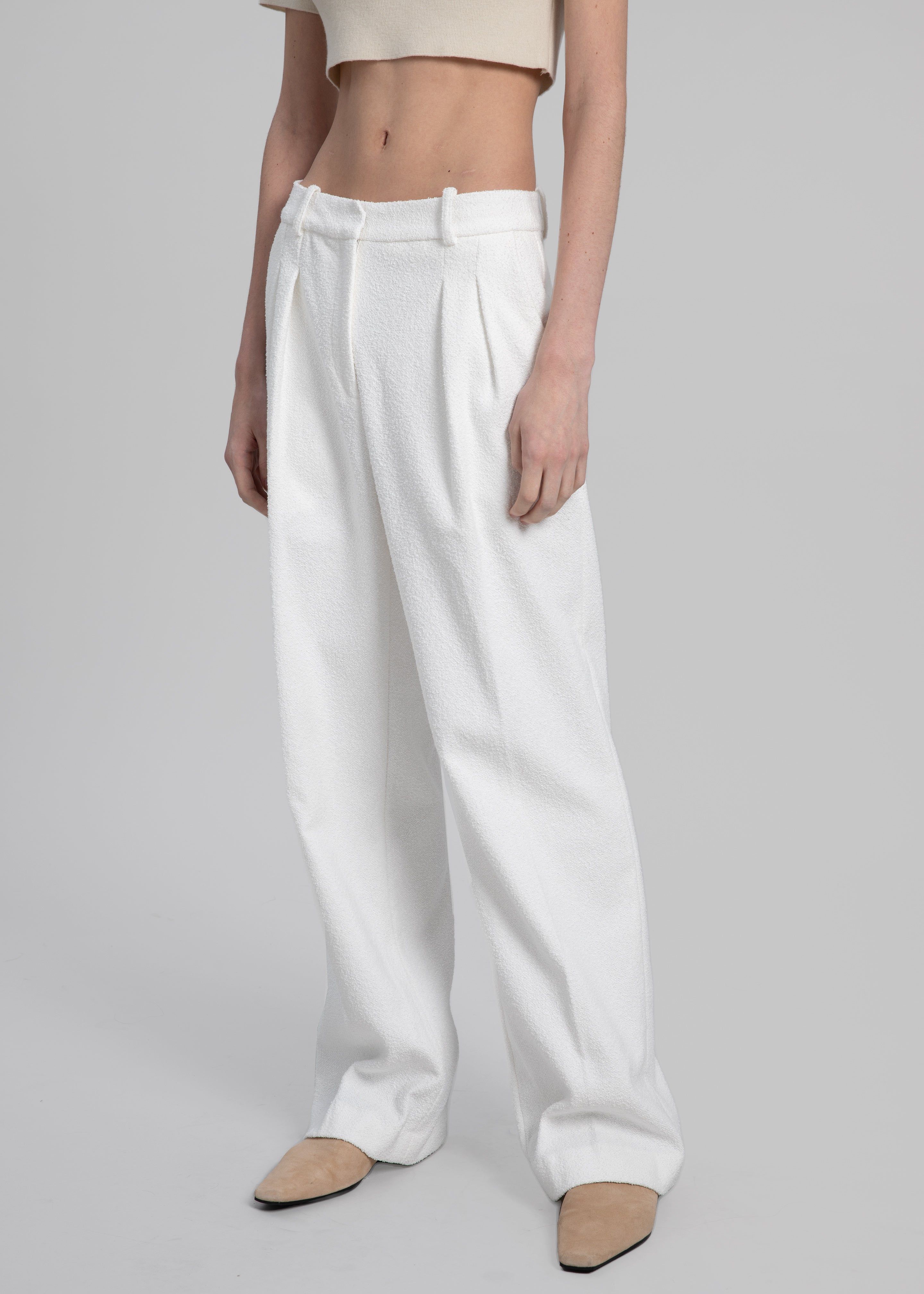 Loulou Studio Tabira Bouclé Pants - Ivory sold by Frankie Shop product image thumbnail 5