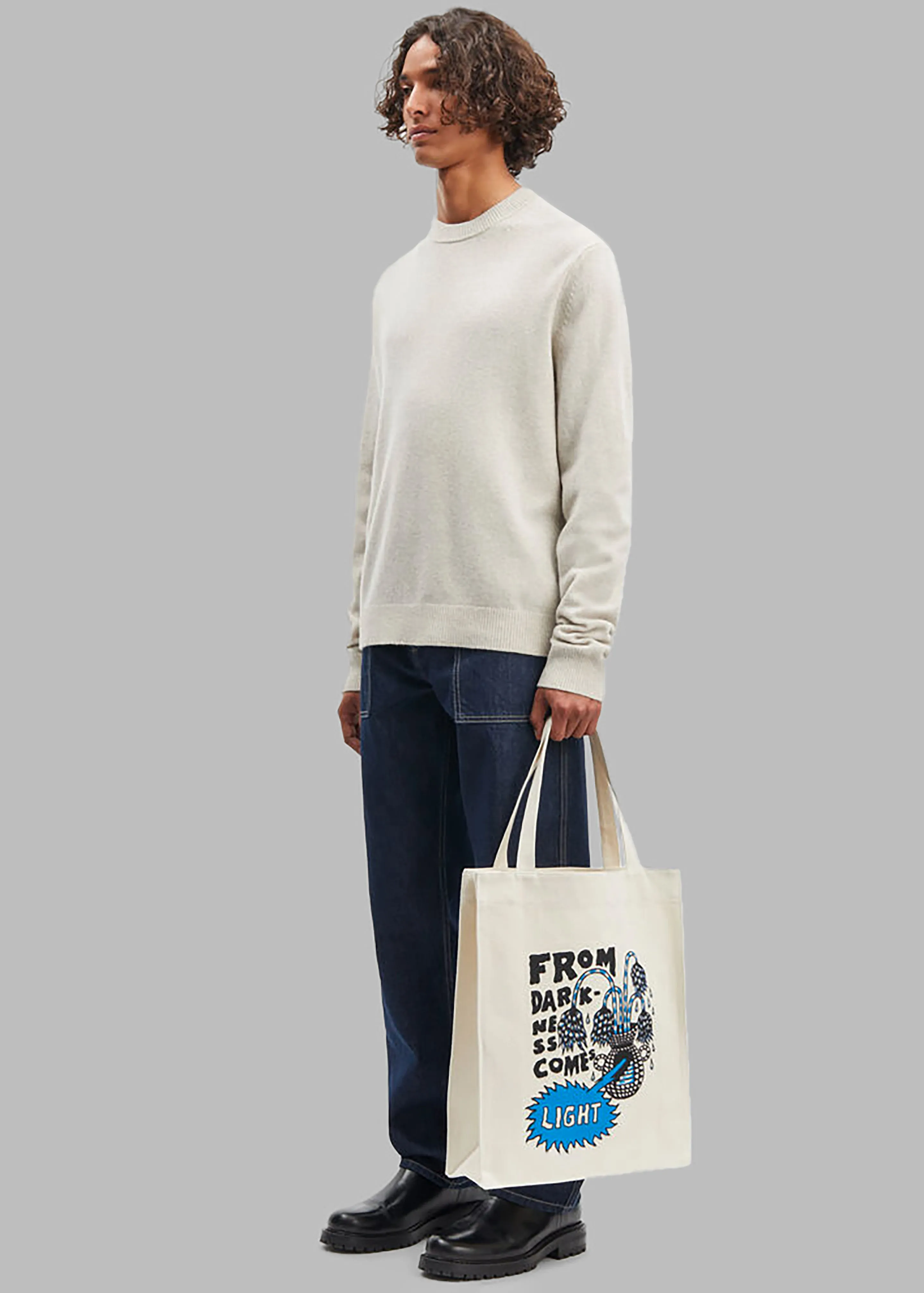 Samsøe Samsøe Isak Knit Sweater - Silver Lining sold by Frankie Shop product image thumbnail 3