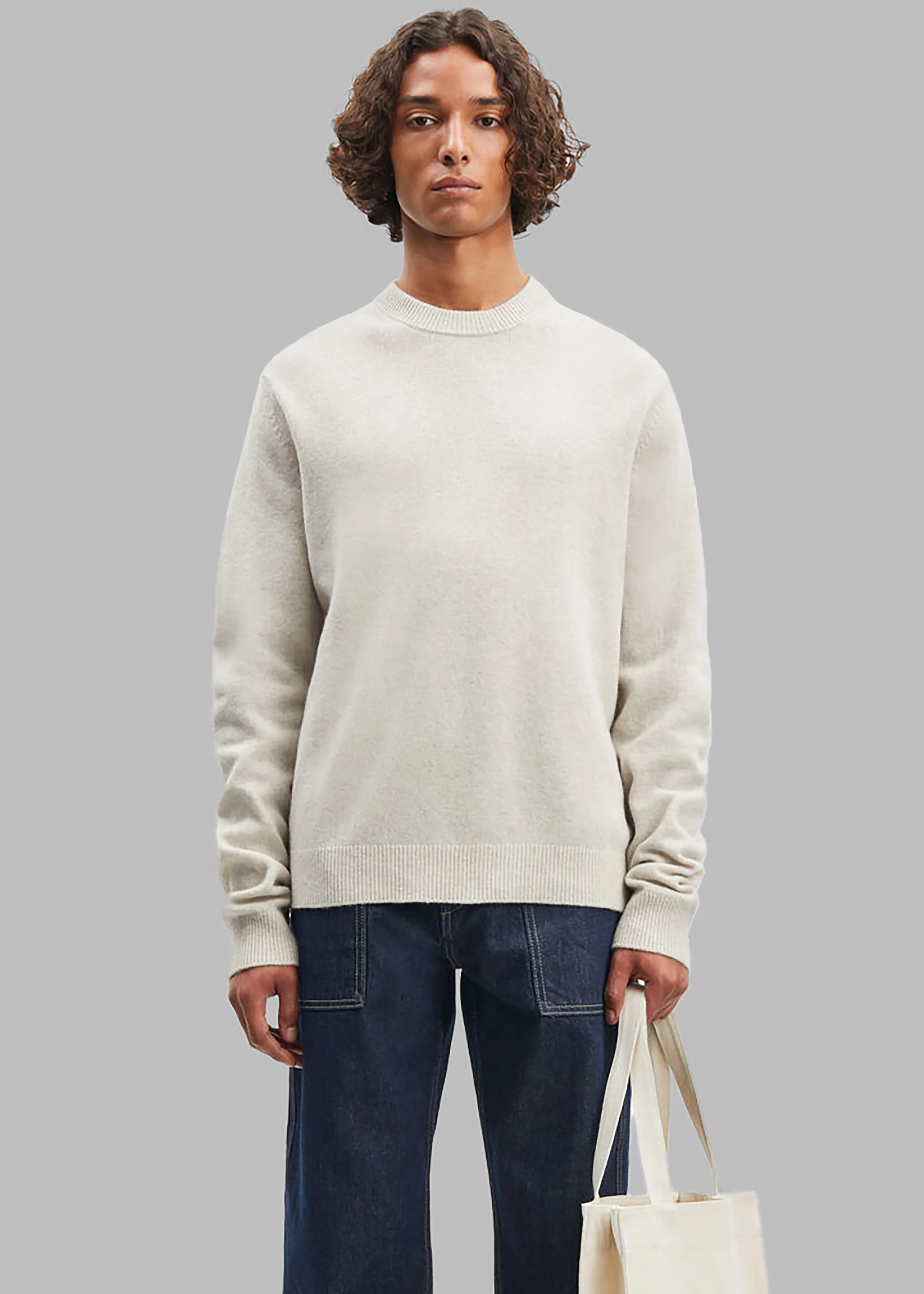 Samsøe Samsøe Isak Knit Sweater - Silver Lining sold by Frankie Shop